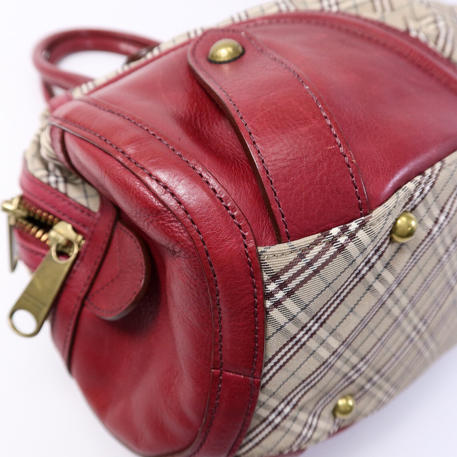 BURBERRY 帆布/皮革Shoulder Bag肩背袋