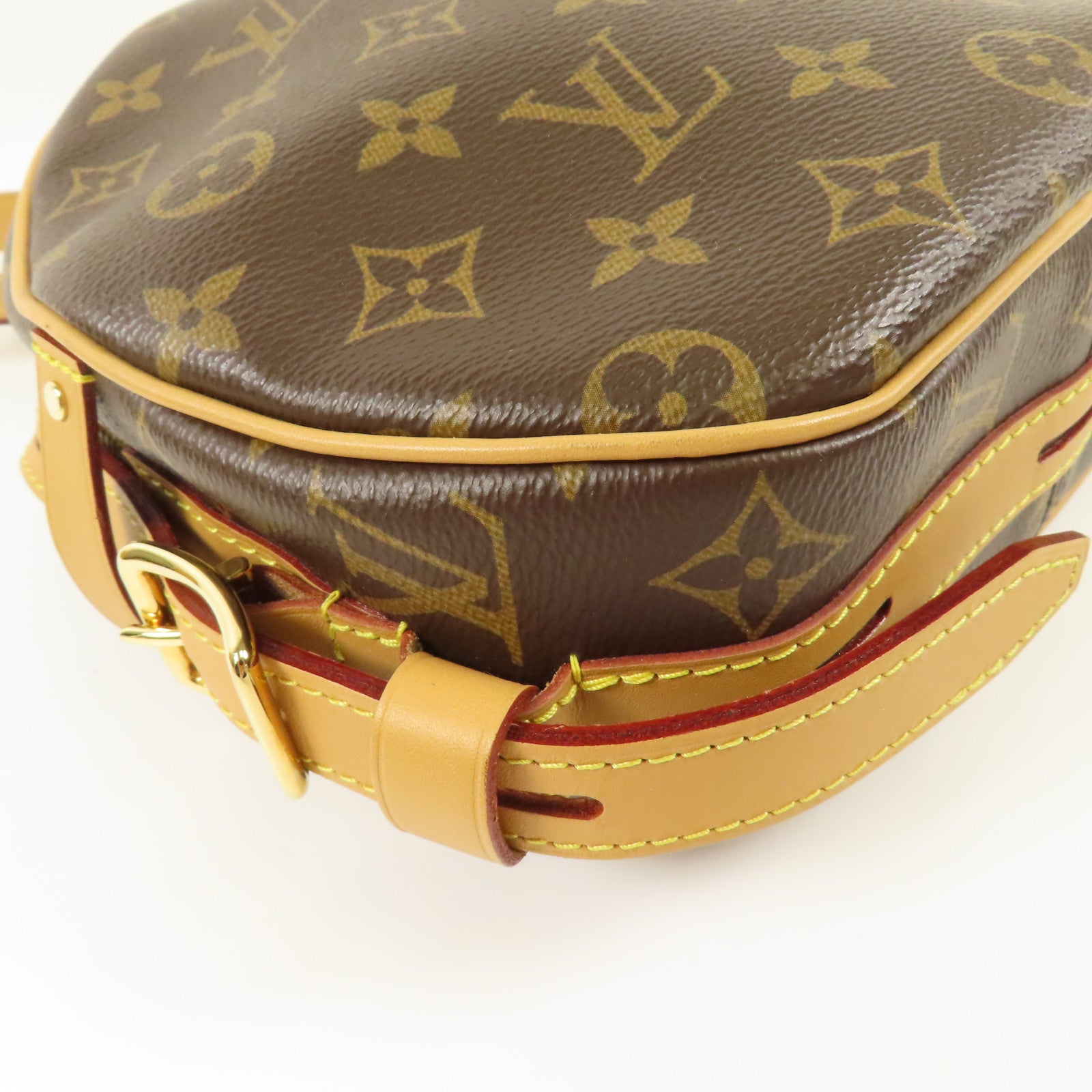 LOUIS VUITTON Monogram Boite Chapeau Souple金扣肩背袋棕色