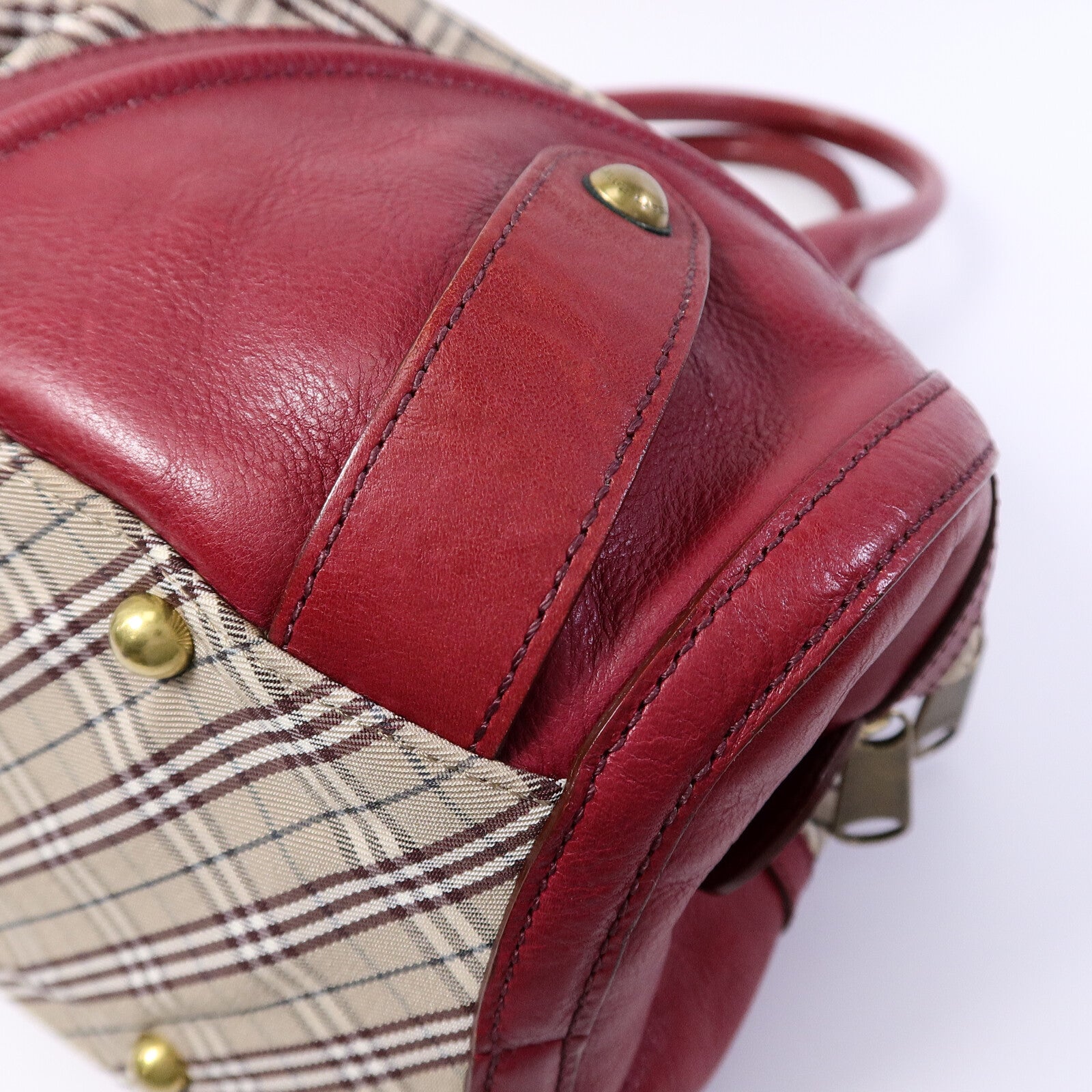 BURBERRY 帆布/皮革Shoulder Bag肩背袋