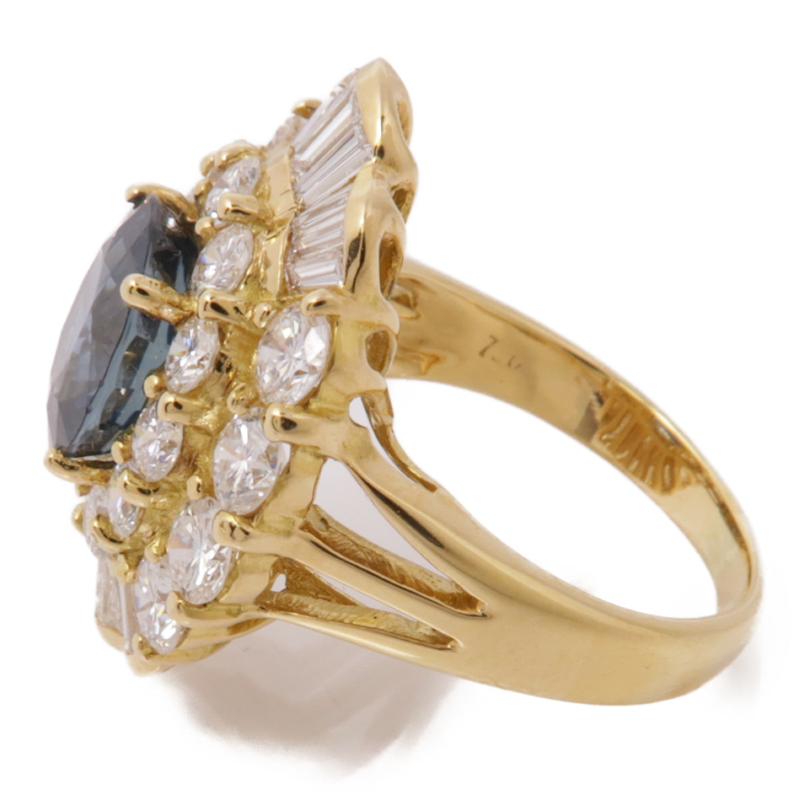 JEWELRY 18K黃金Sapphire/Diamond Ring 藍寶石/鑽石戒指US#6.5