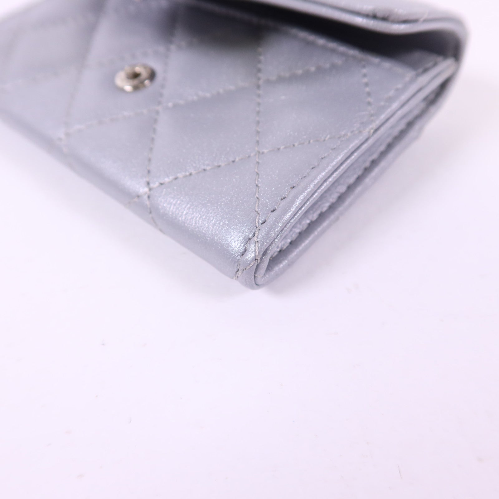 CHANEL 牛皮皮革Card Case銀扣卡片套