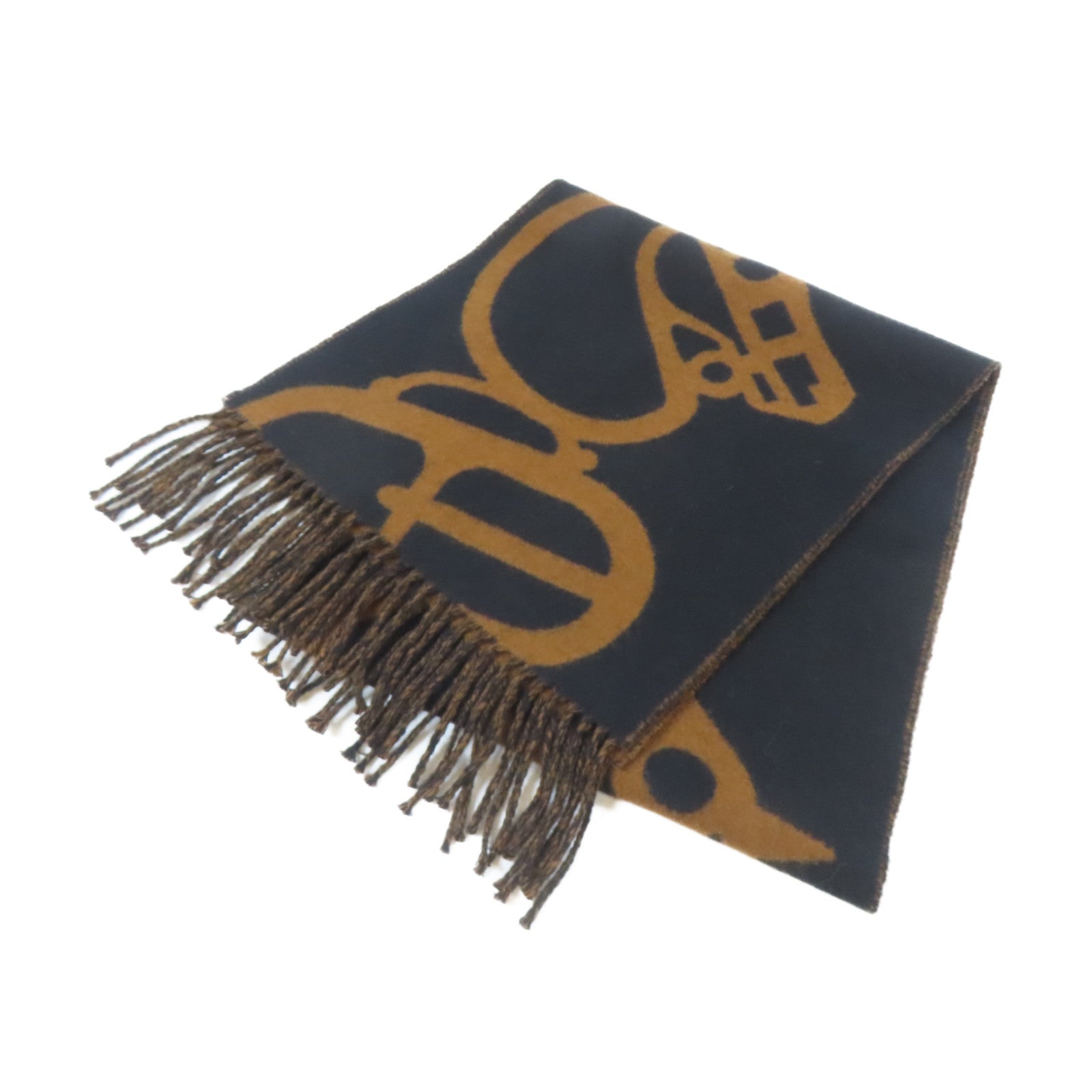 HERMES Cashmere Scarf圍巾啡色/黑色