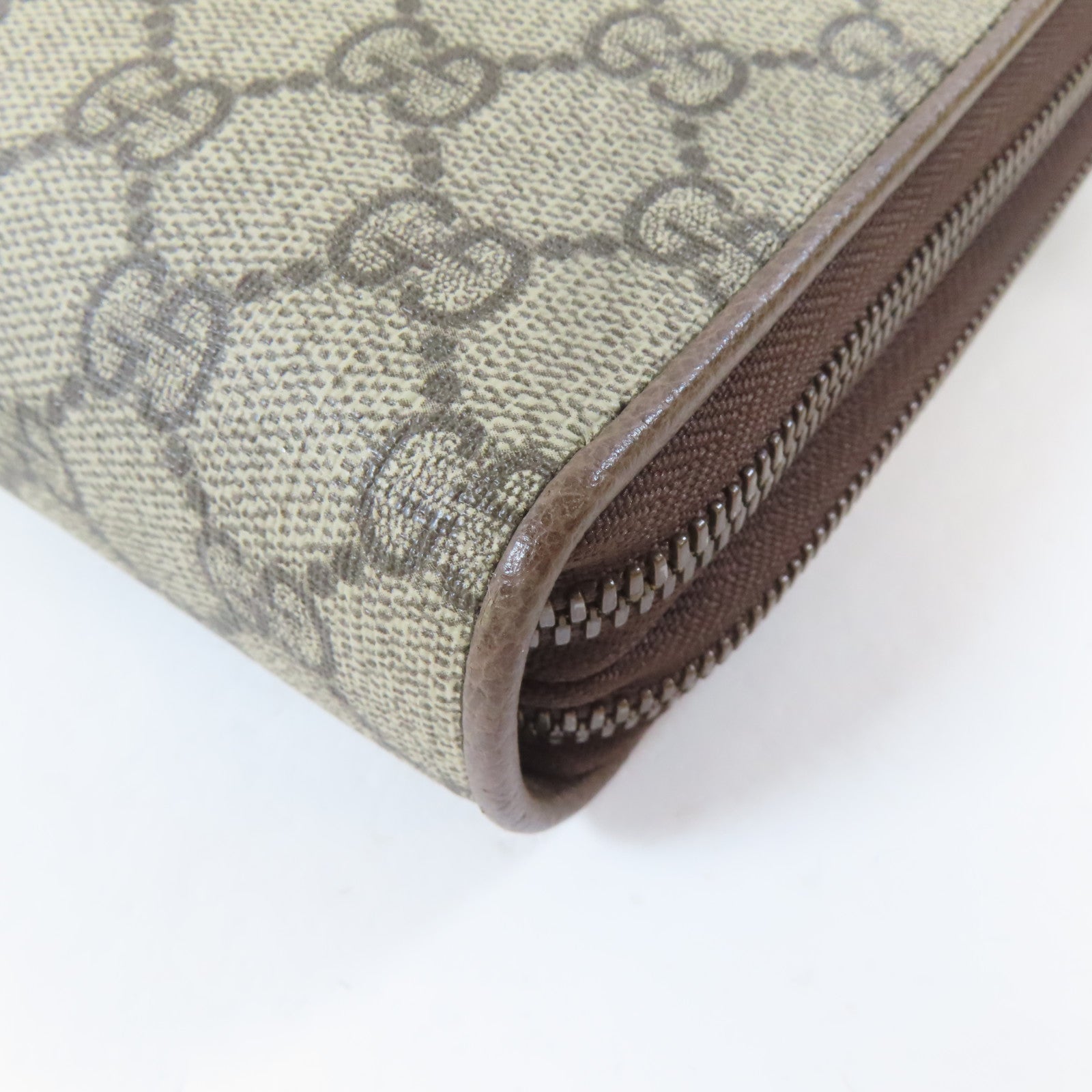 GUCCI 塗層帆布Shoulder Bag金扣肩背袋啡色