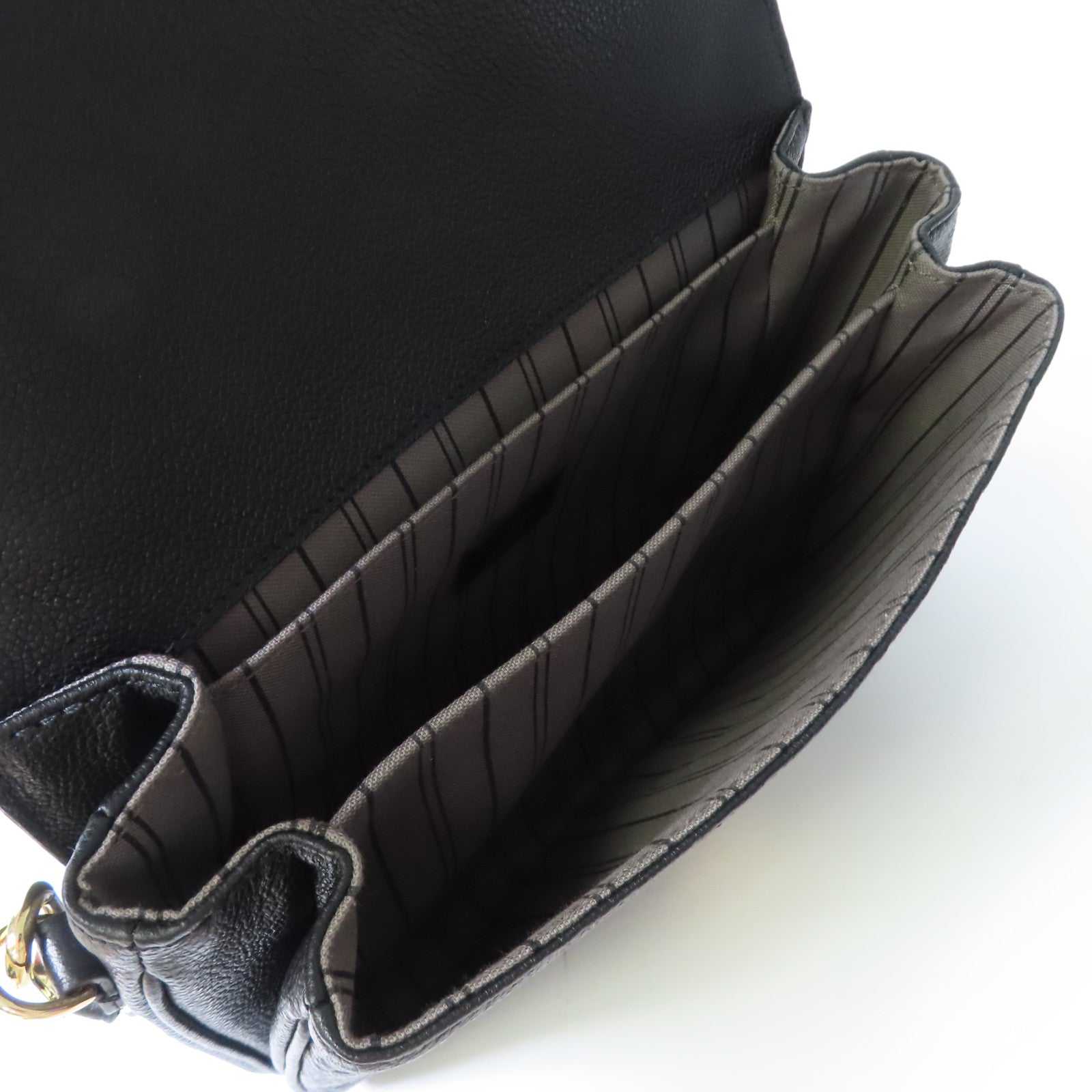 LOUIS VUITTON Monogram Emprenite Pochette Metis金扣手挽肩背兩用袋黑色