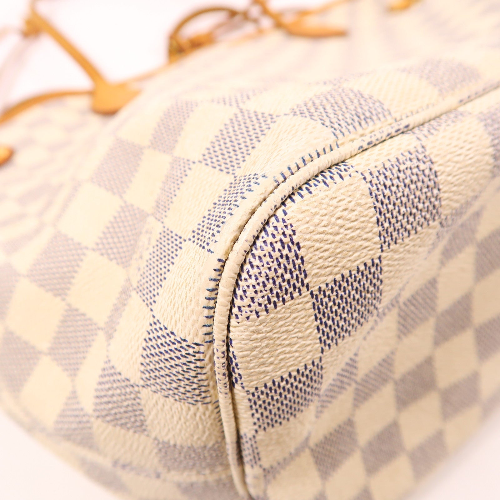 LOUIS VUITTON Damier Azur Neverfull MM金扣肩背袋