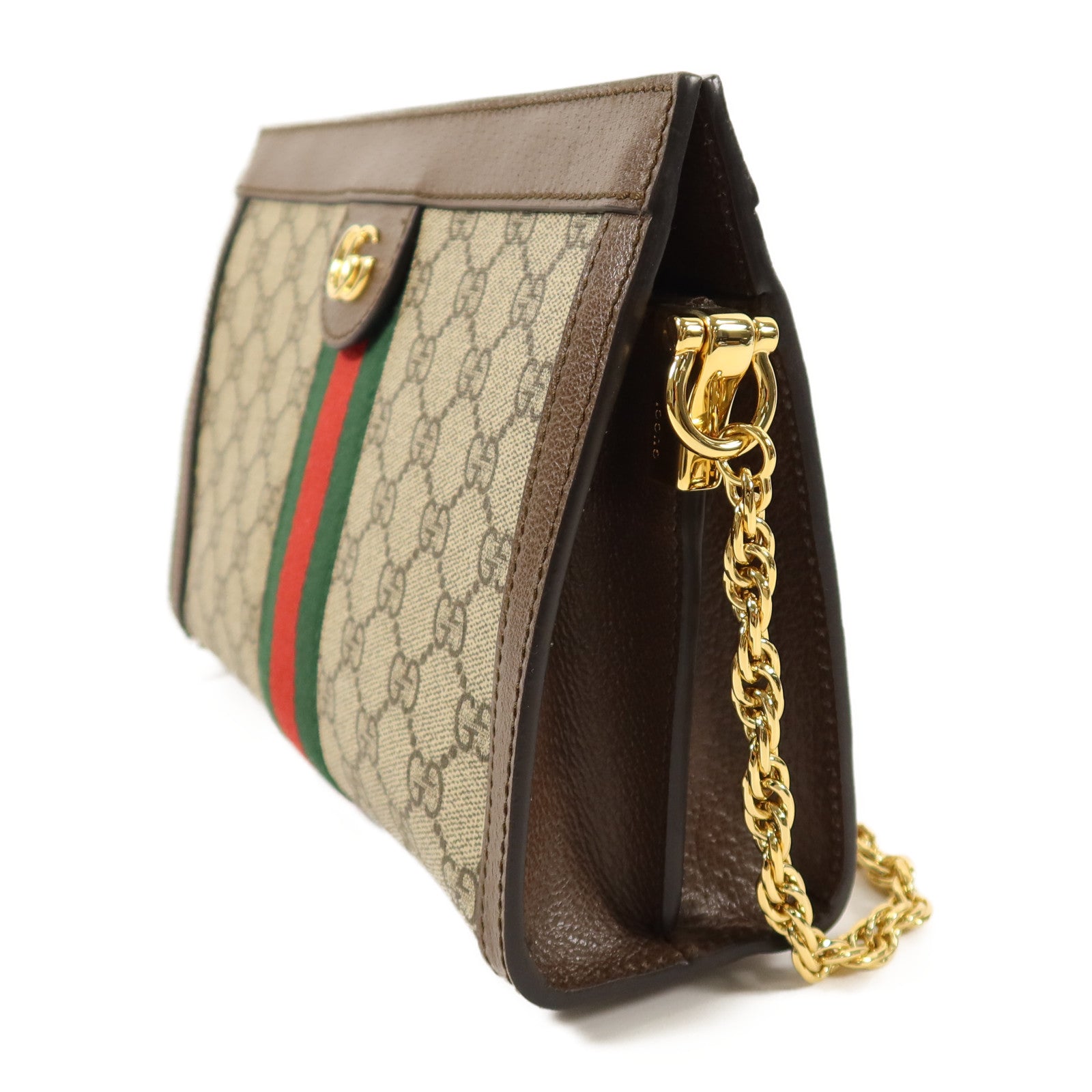 GUCCI 塗層帆布Ophidia GG鏈帶肩背袋