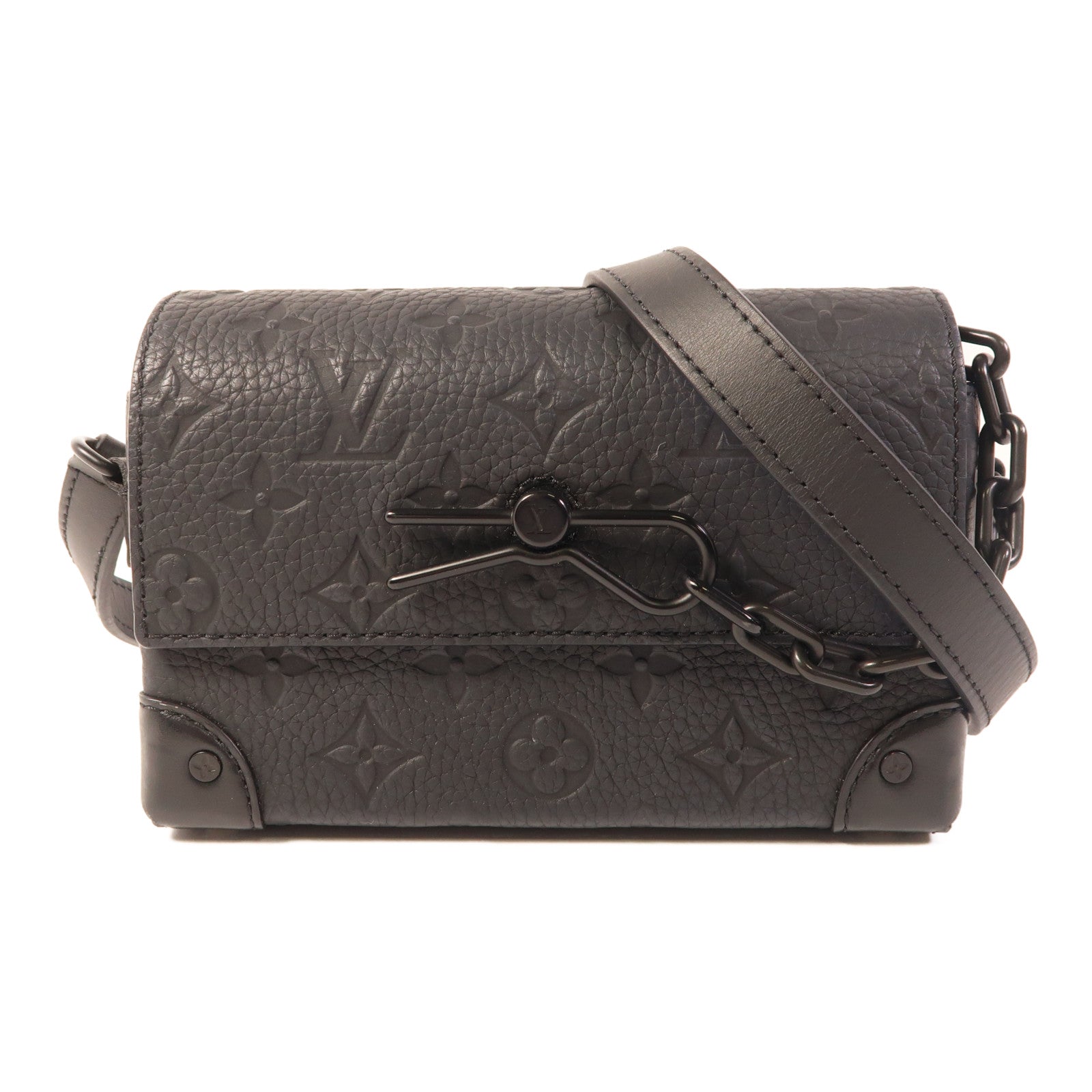 LOUIS VUITTON Monogram Taurillon Steamer Wearable Wallet扣肩背袋