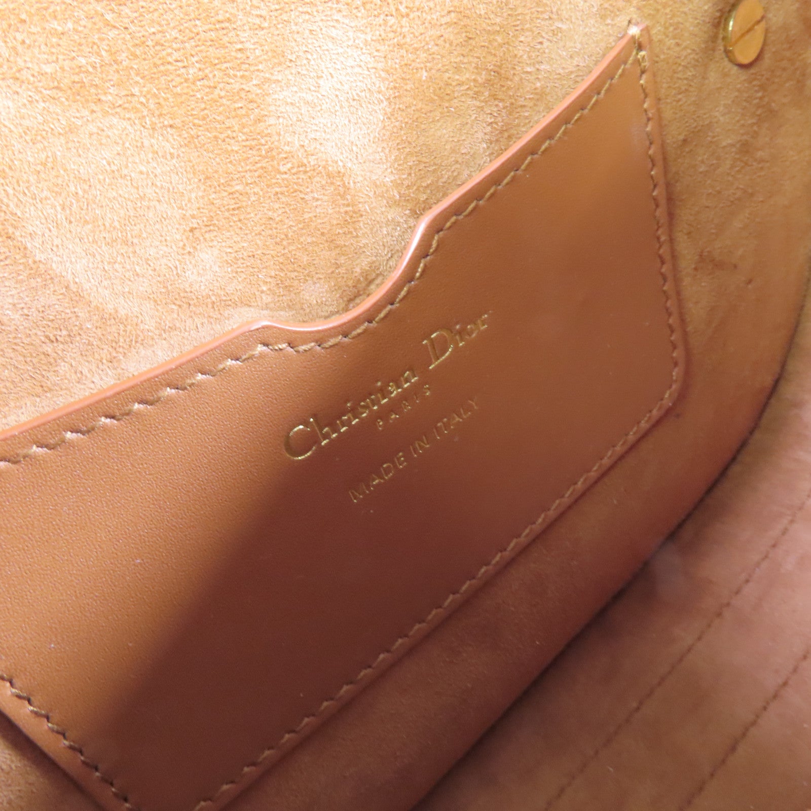 Dior 牛皮皮革Bobby Shoulder Bag金扣肩背袋啡色