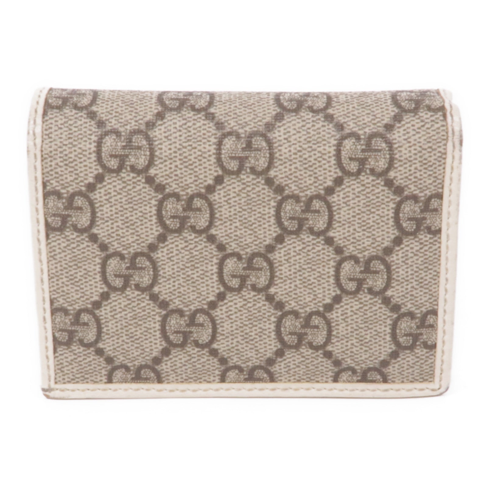 GUCCI 塗層帆布GG Supreme Wallet金扣錢包