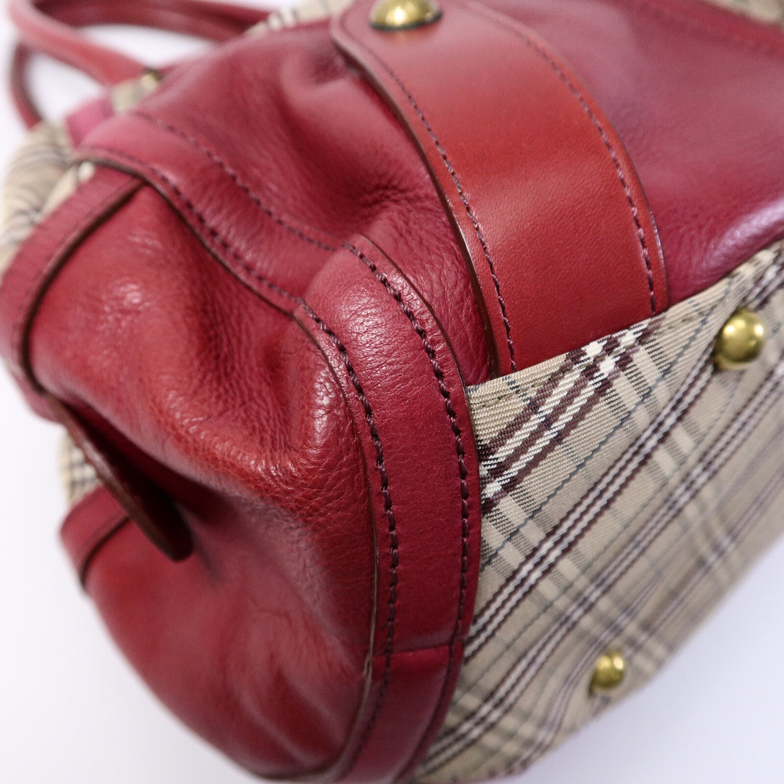 BURBERRY 帆布/皮革Shoulder Bag肩背袋