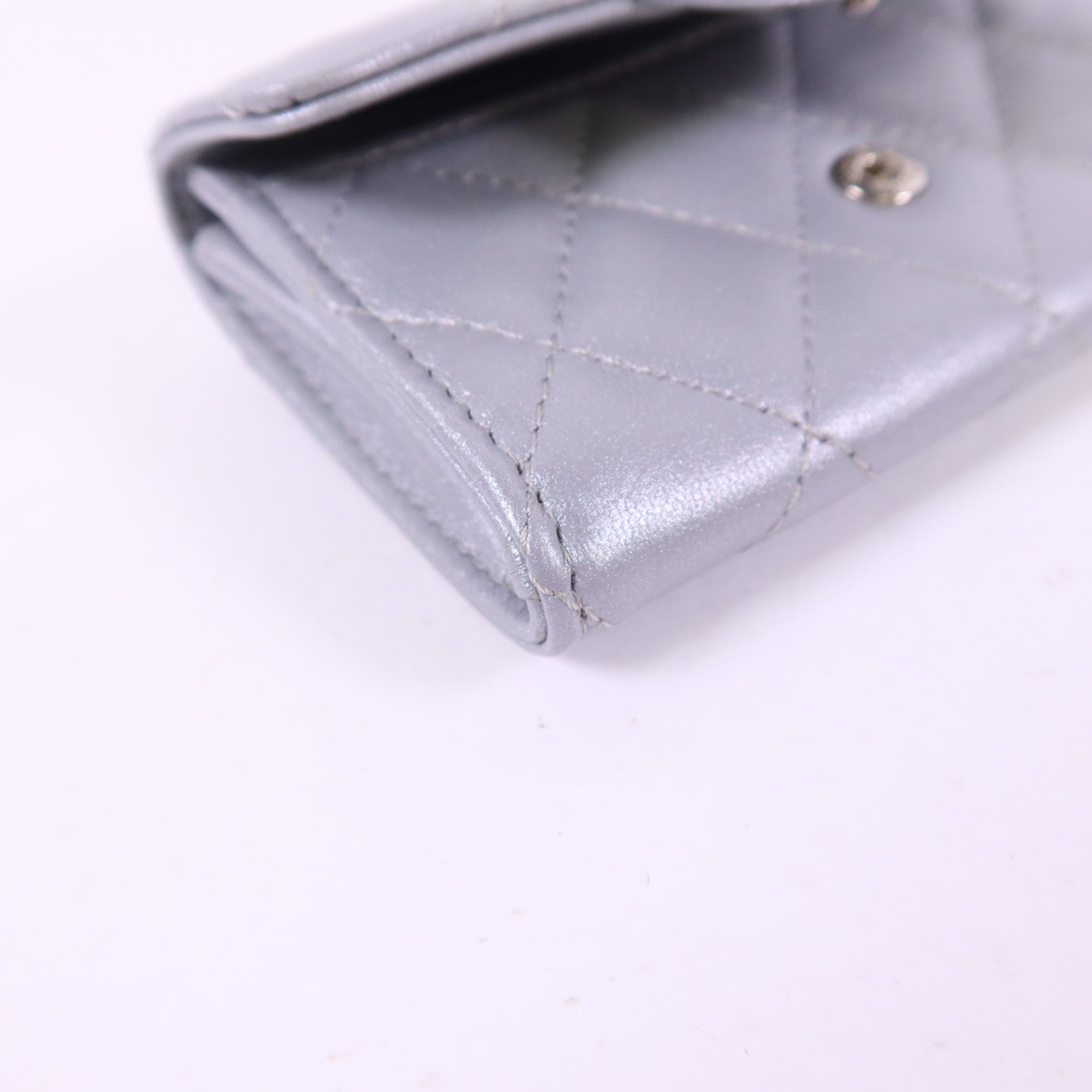CHANEL 牛皮皮革Card Case銀扣卡片套