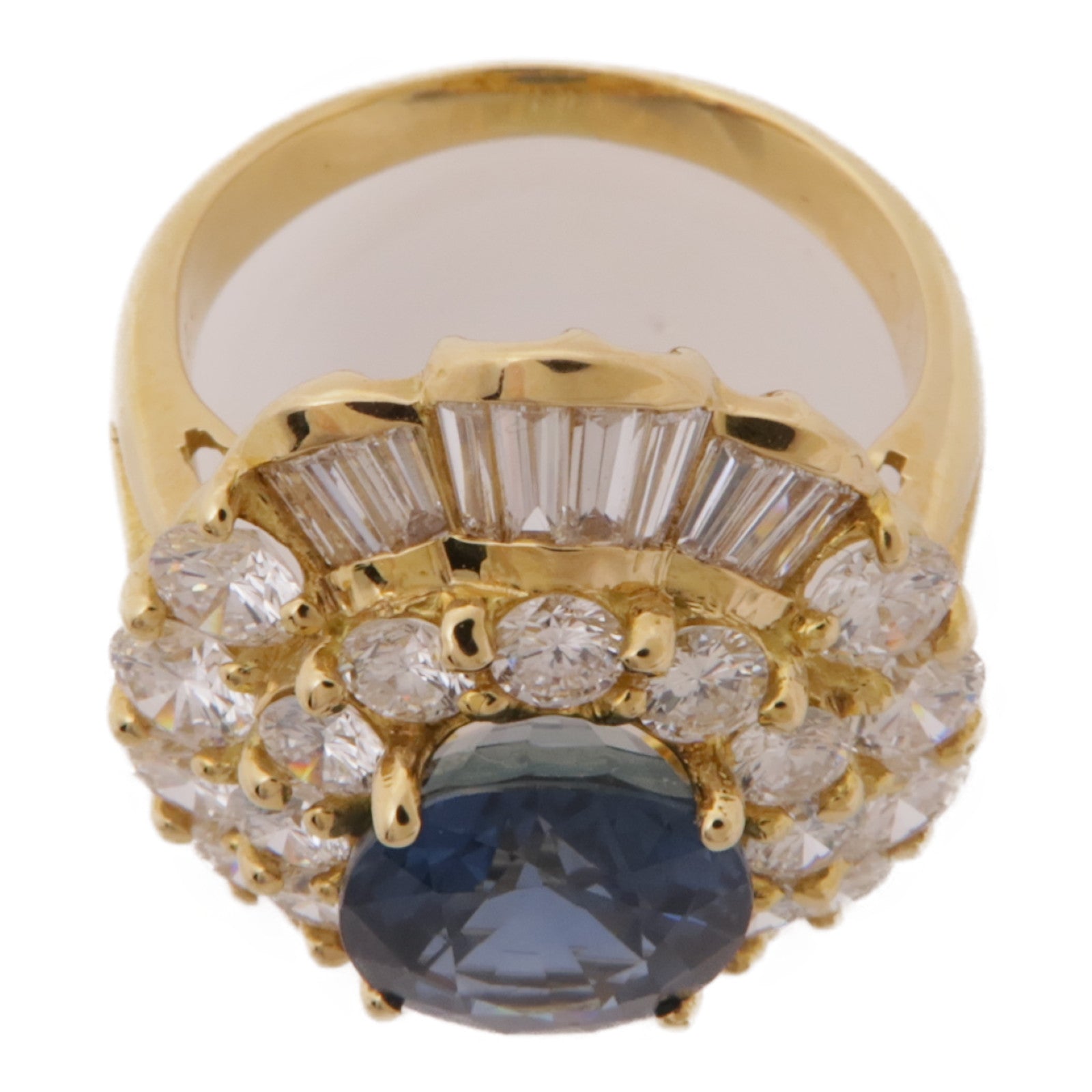 JEWELRY 18K黃金Sapphire/Diamond Ring 藍寶石/鑽石戒指US#6.5