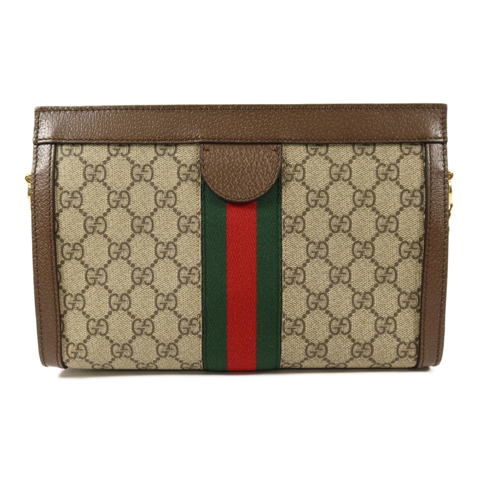 GUCCI 塗層帆布Ophidia GG鏈帶肩背袋