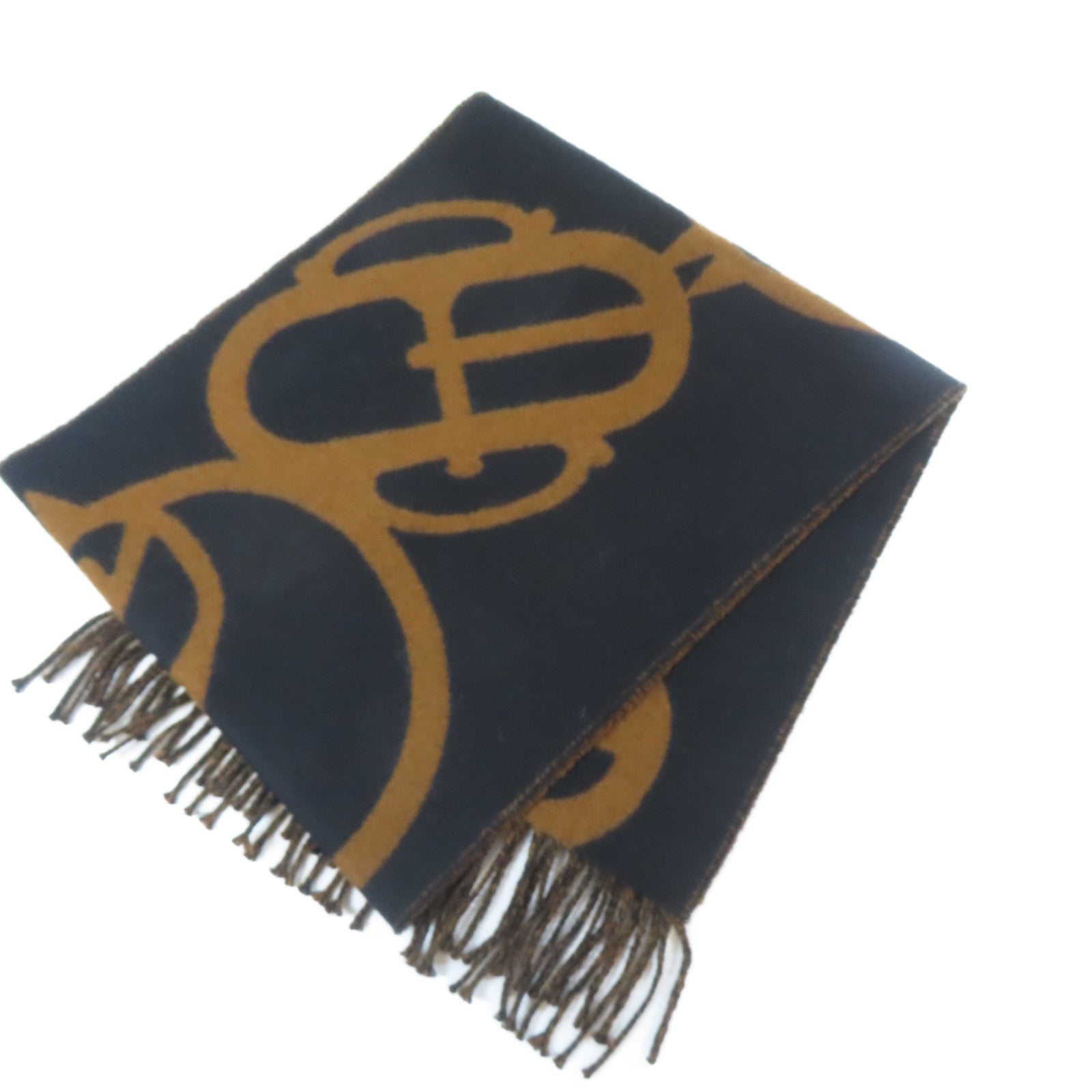 HERMES Cashmere Scarf圍巾啡色/黑色