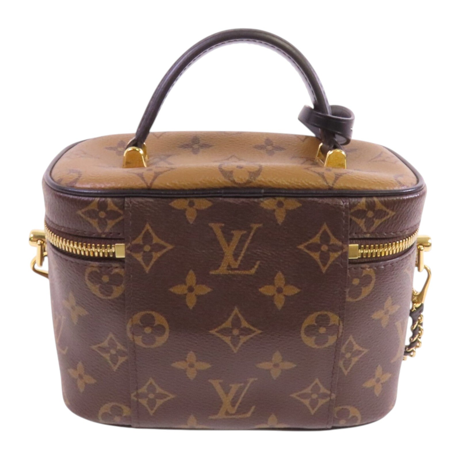 LOUIS VUITTON Monogram Reverse Vanity PM金扣手挽肩背兩用袋