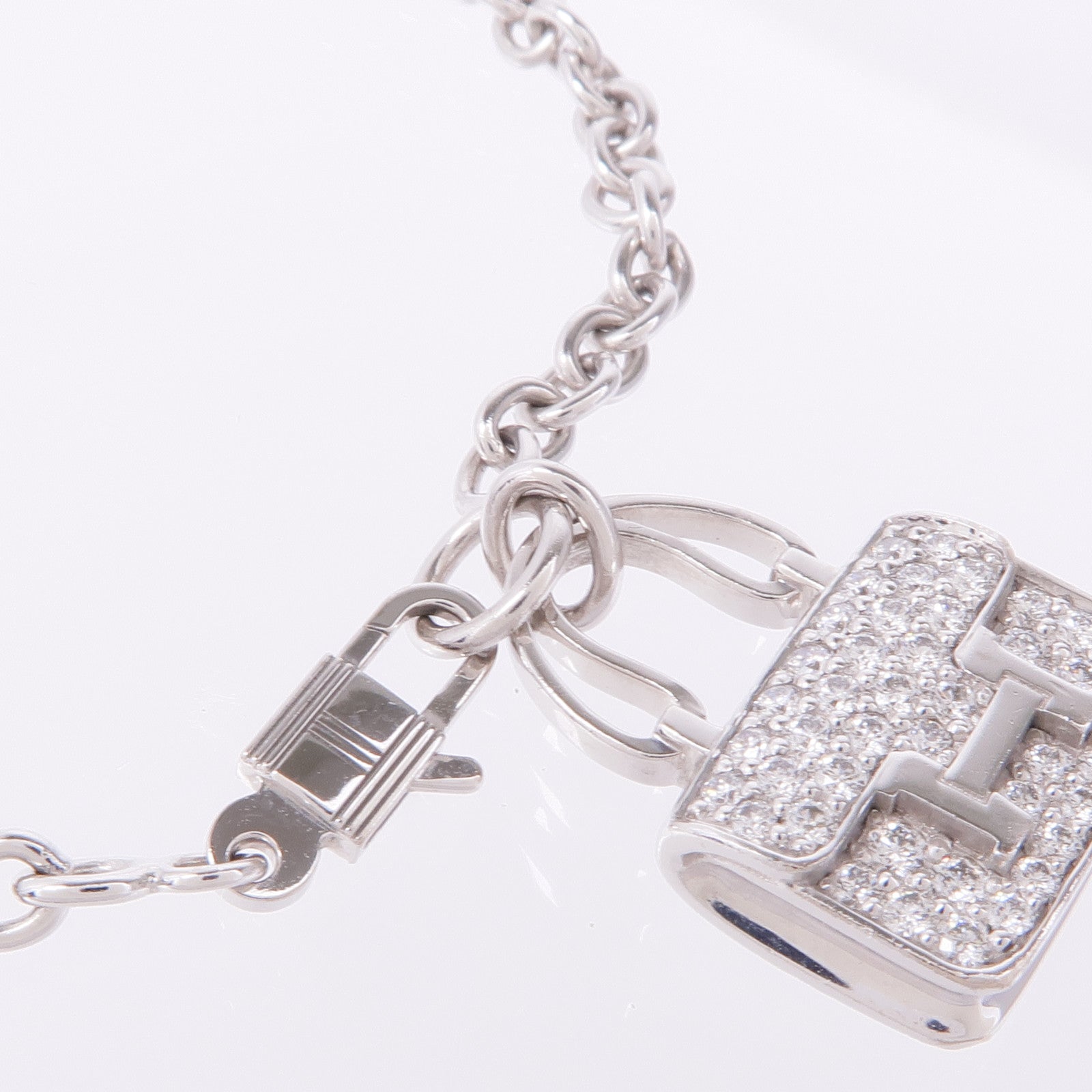 HERMES Amulettes Constance Bracelet Accessories Diamond 18K White Gold