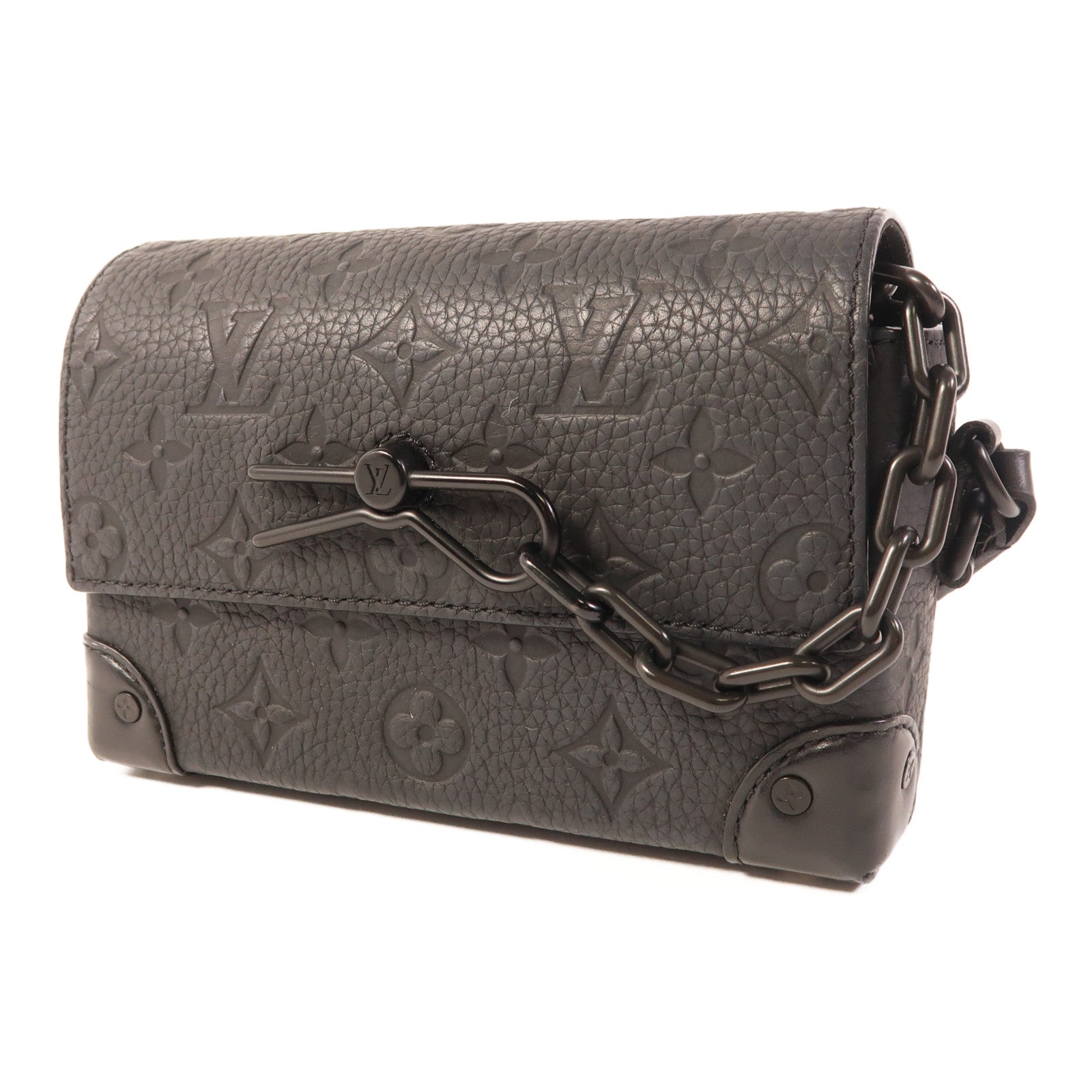LOUIS VUITTON Monogram Taurillon Steamer Wearable Wallet扣肩背袋