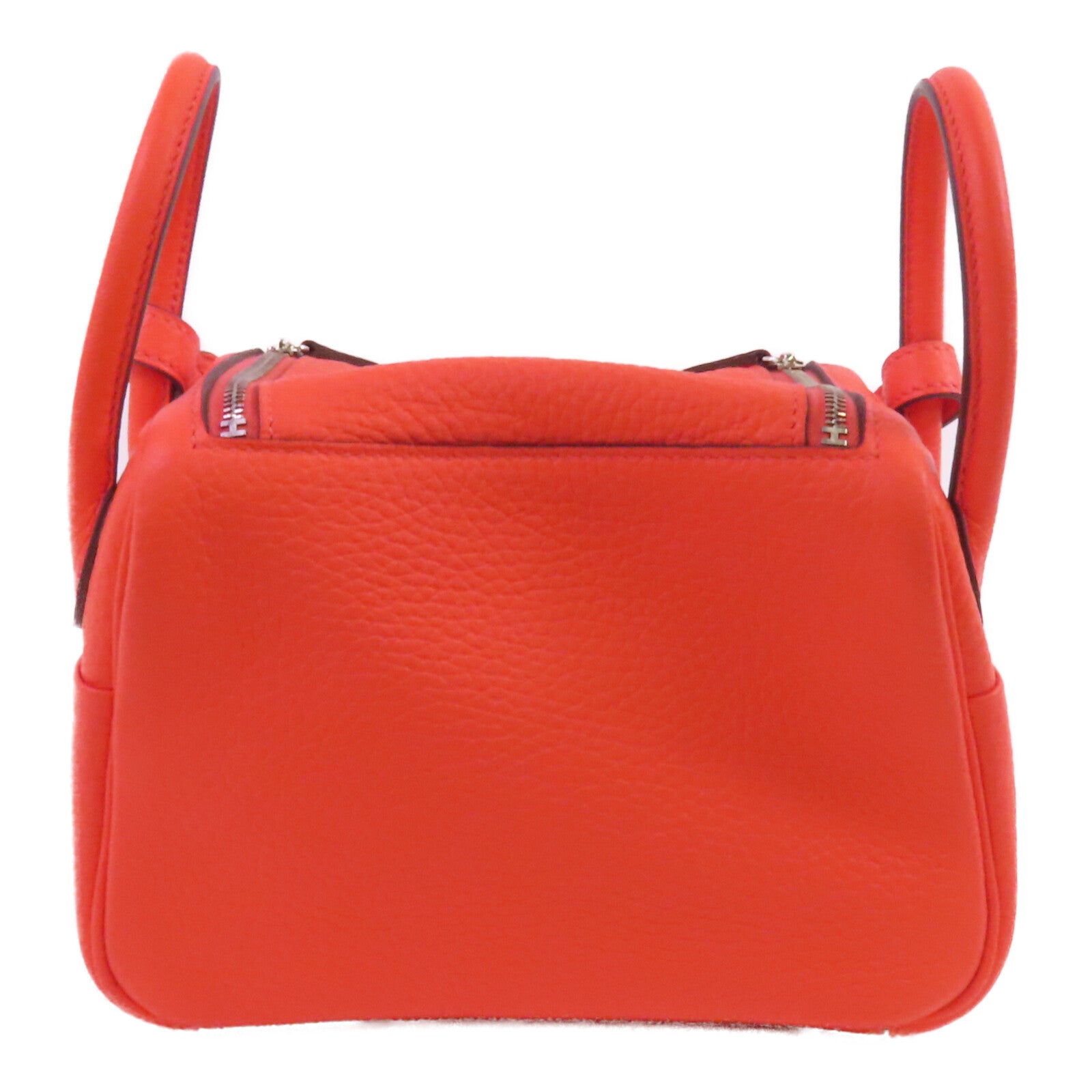 HERMES Clemence皮革Mini Lindy銀扣肩背袋