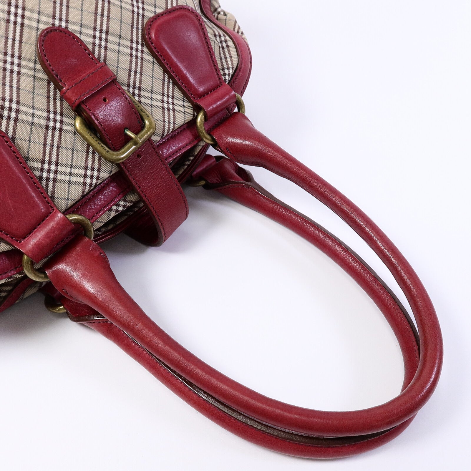 BURBERRY 帆布/皮革Shoulder Bag肩背袋