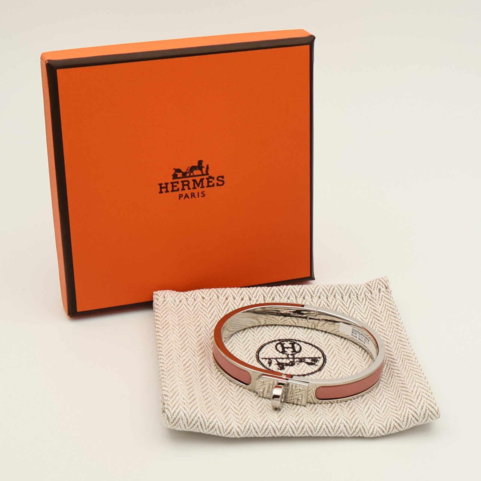 HERMES 【激減優惠】金屬/琺瑯Mini Clic Kelly手鐲