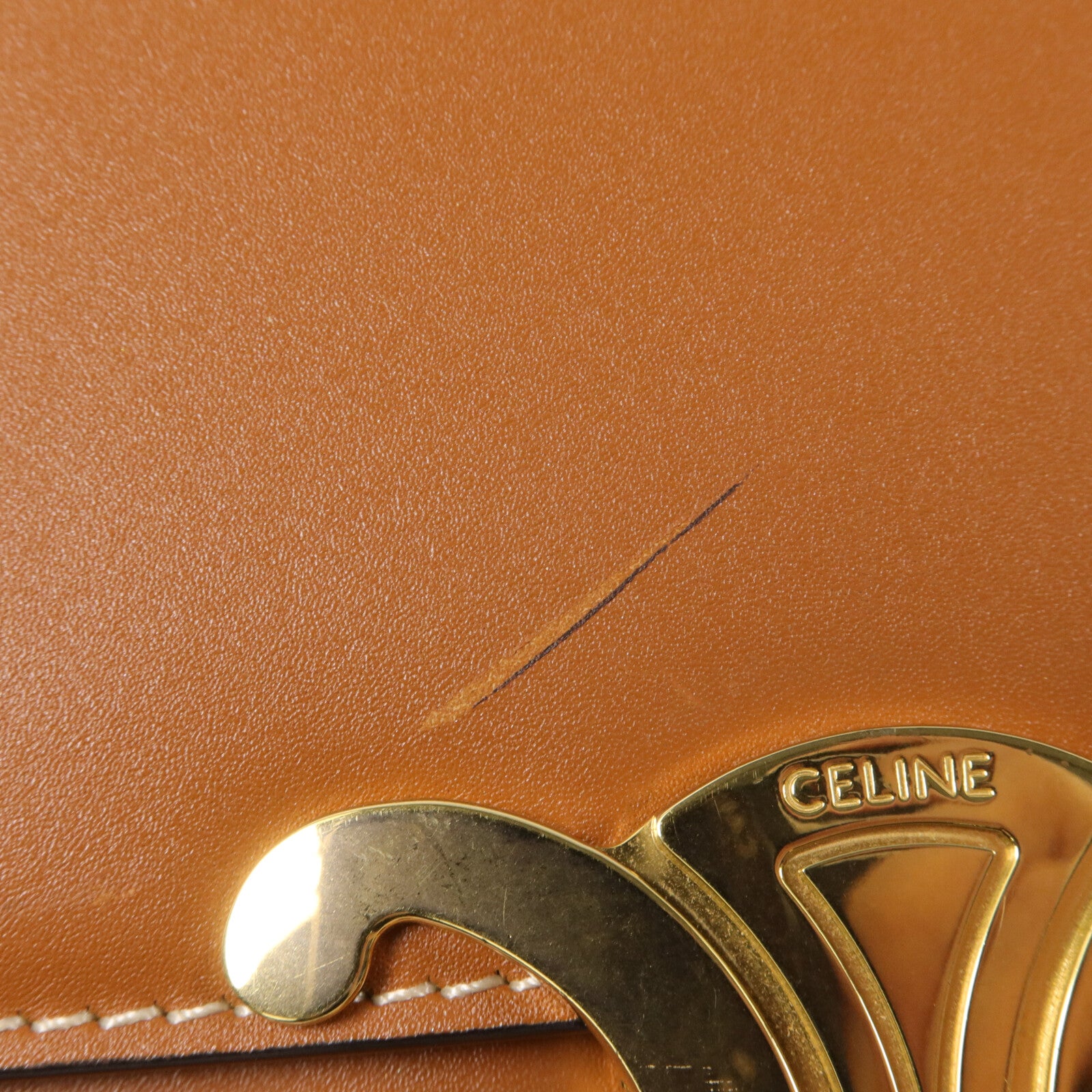 CELINE 牛皮皮革Teen Triomphe肩背袋