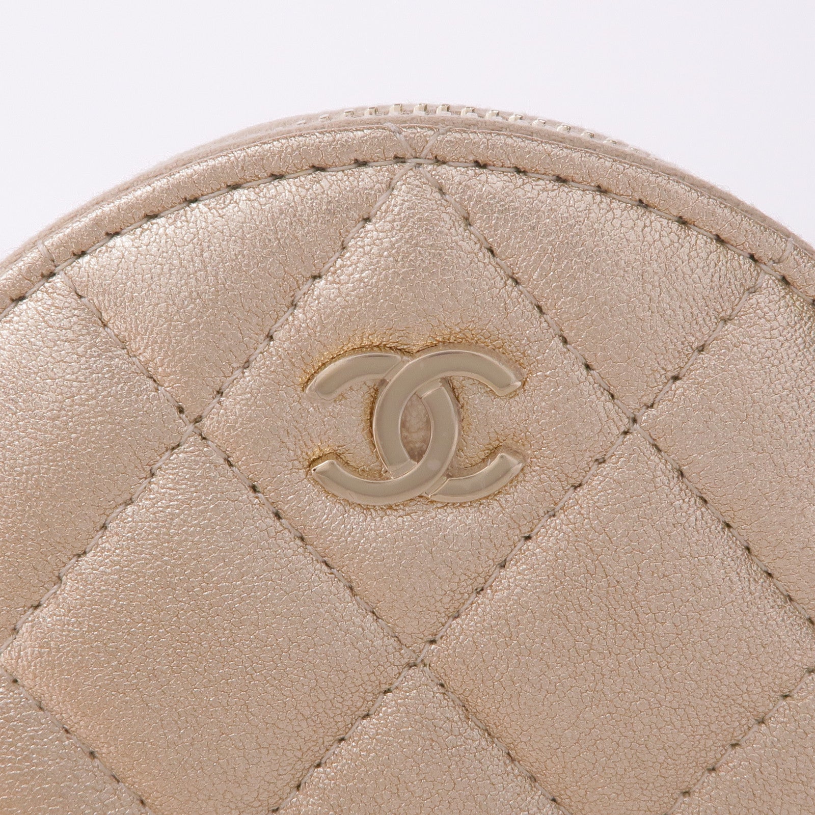 CHANEL 羊皮皮革Coin Case金扣零錢包