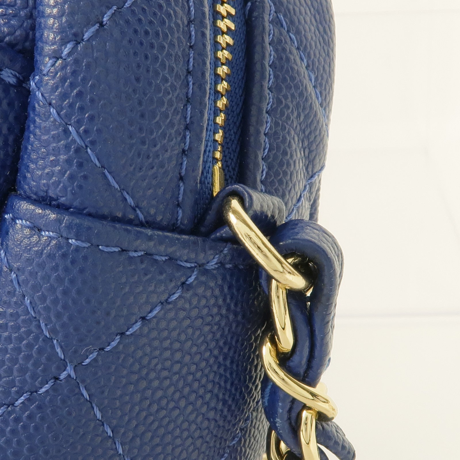 CHANEL 牛皮皮革Chain Shoulder Bag金扣鏈帶肩背袋