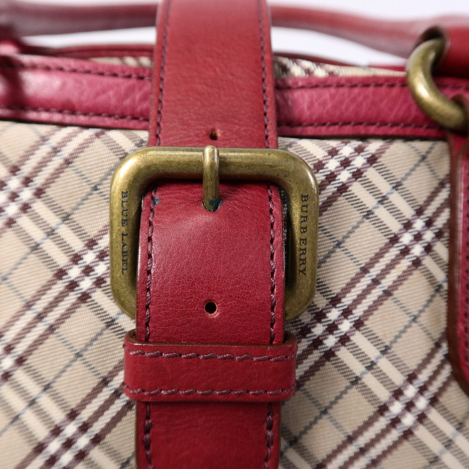 BURBERRY 帆布/皮革Shoulder Bag肩背袋