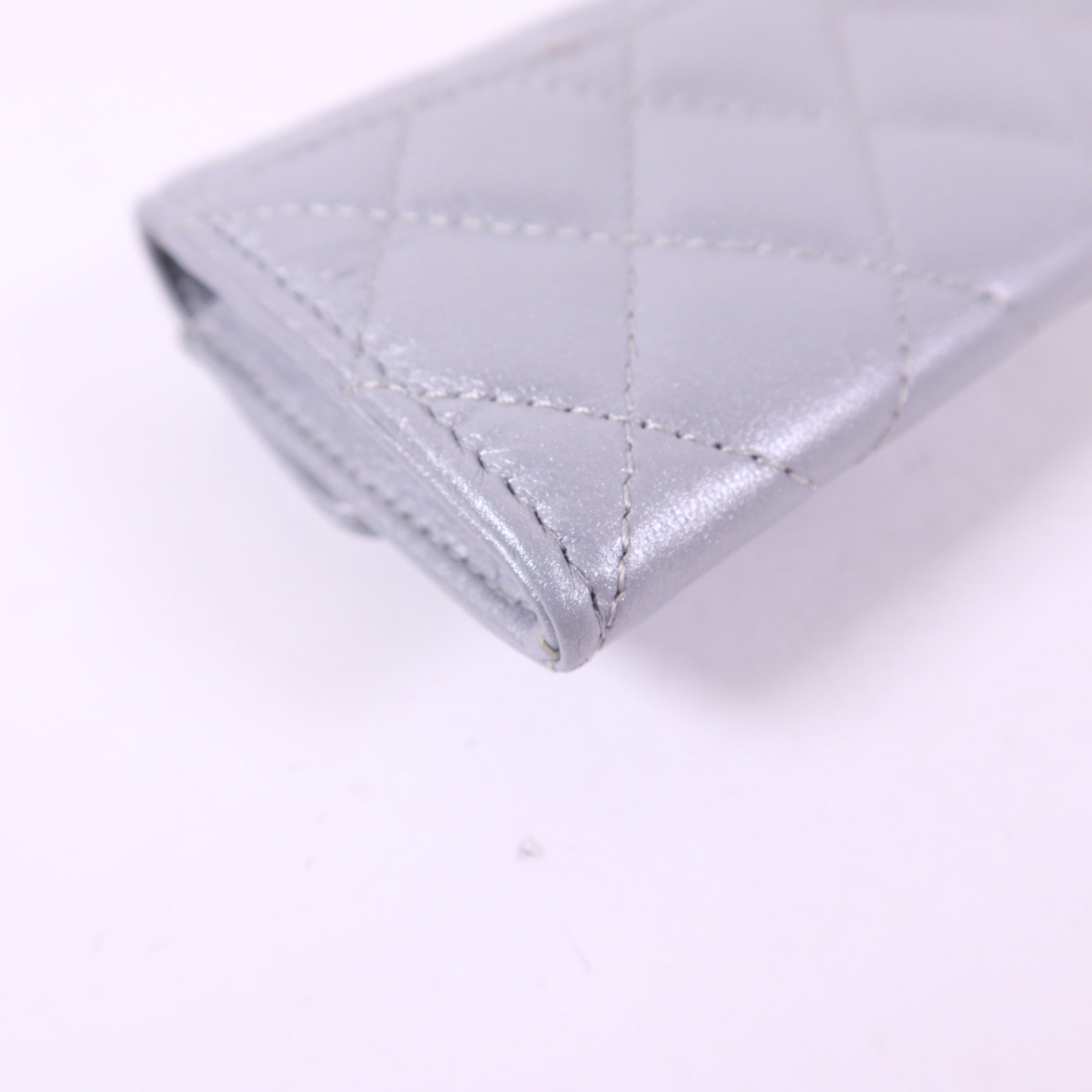 CHANEL 牛皮皮革Card Case銀扣卡片套