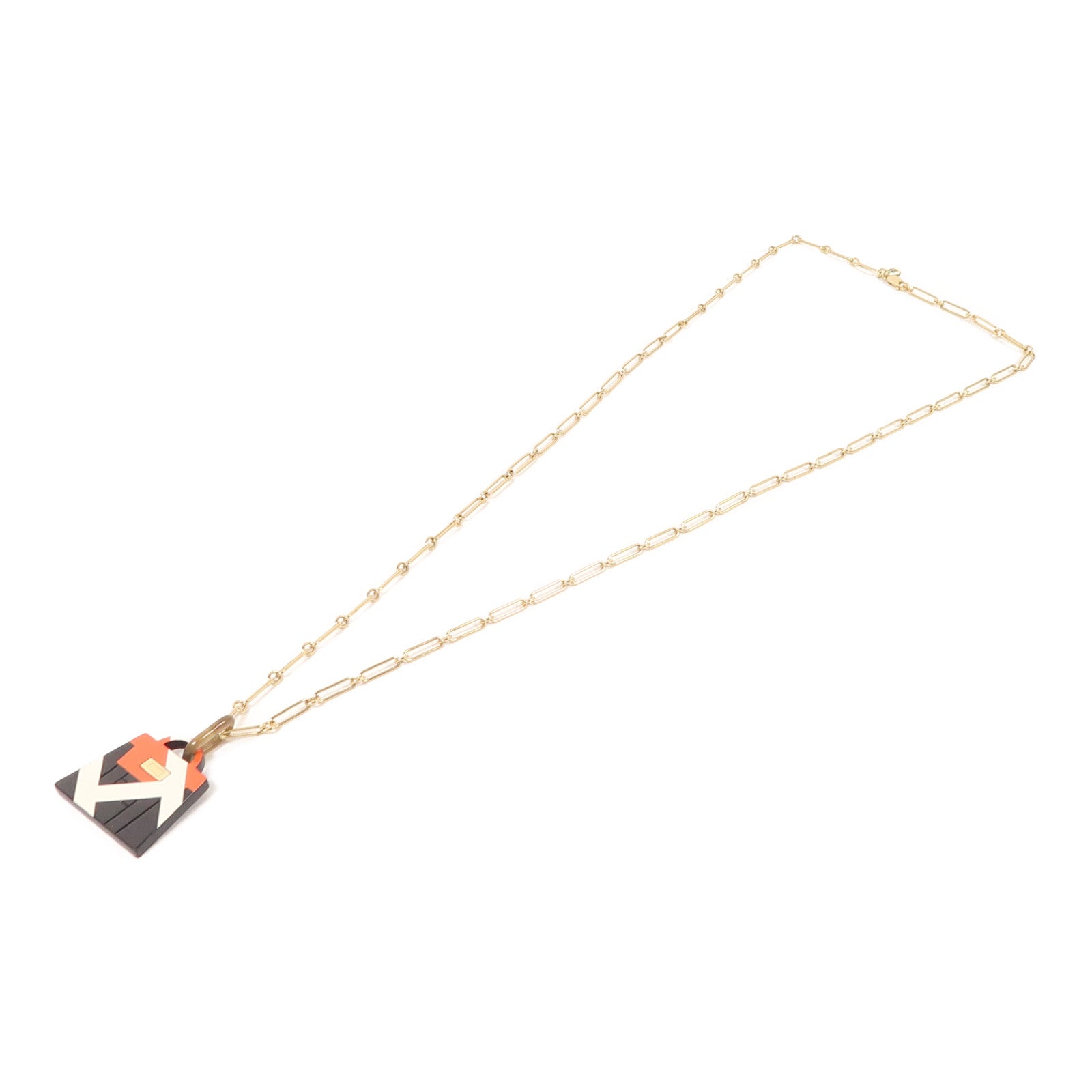 HERMES 金屬/水牛角Fusion Amulette項鍊