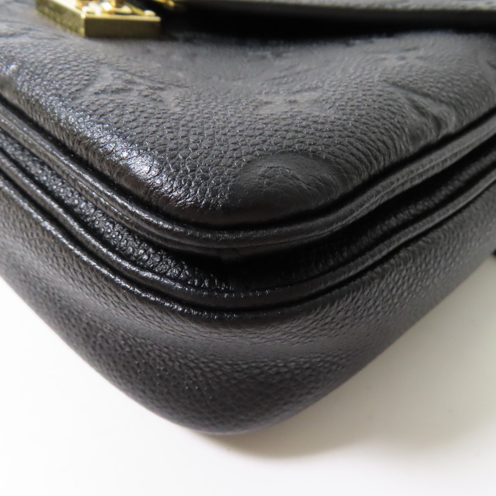 LOUIS VUITTON Monogram Emprenite Pochette Metis金扣手挽肩背兩用袋黑色
