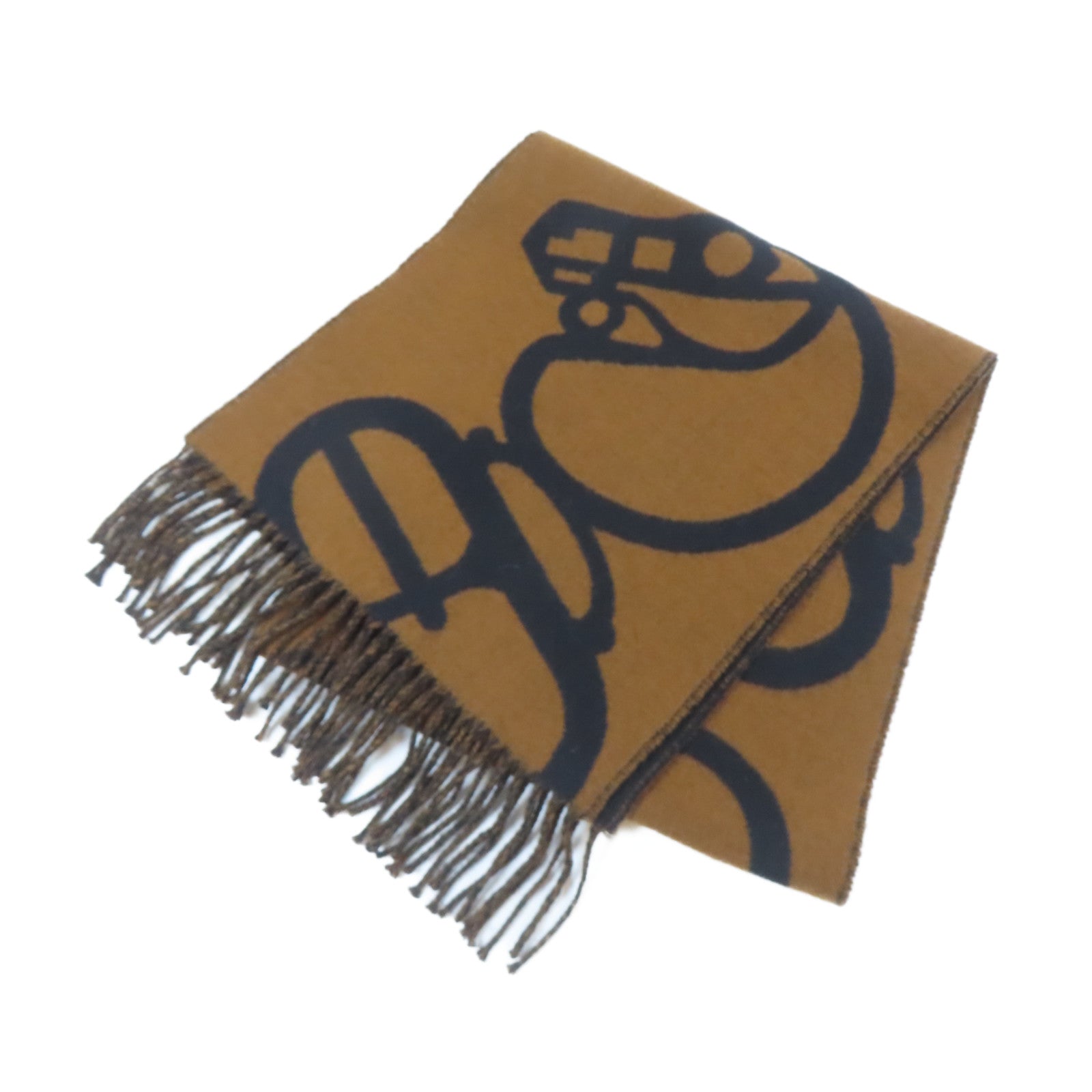HERMES Cashmere Scarf圍巾啡色/黑色
