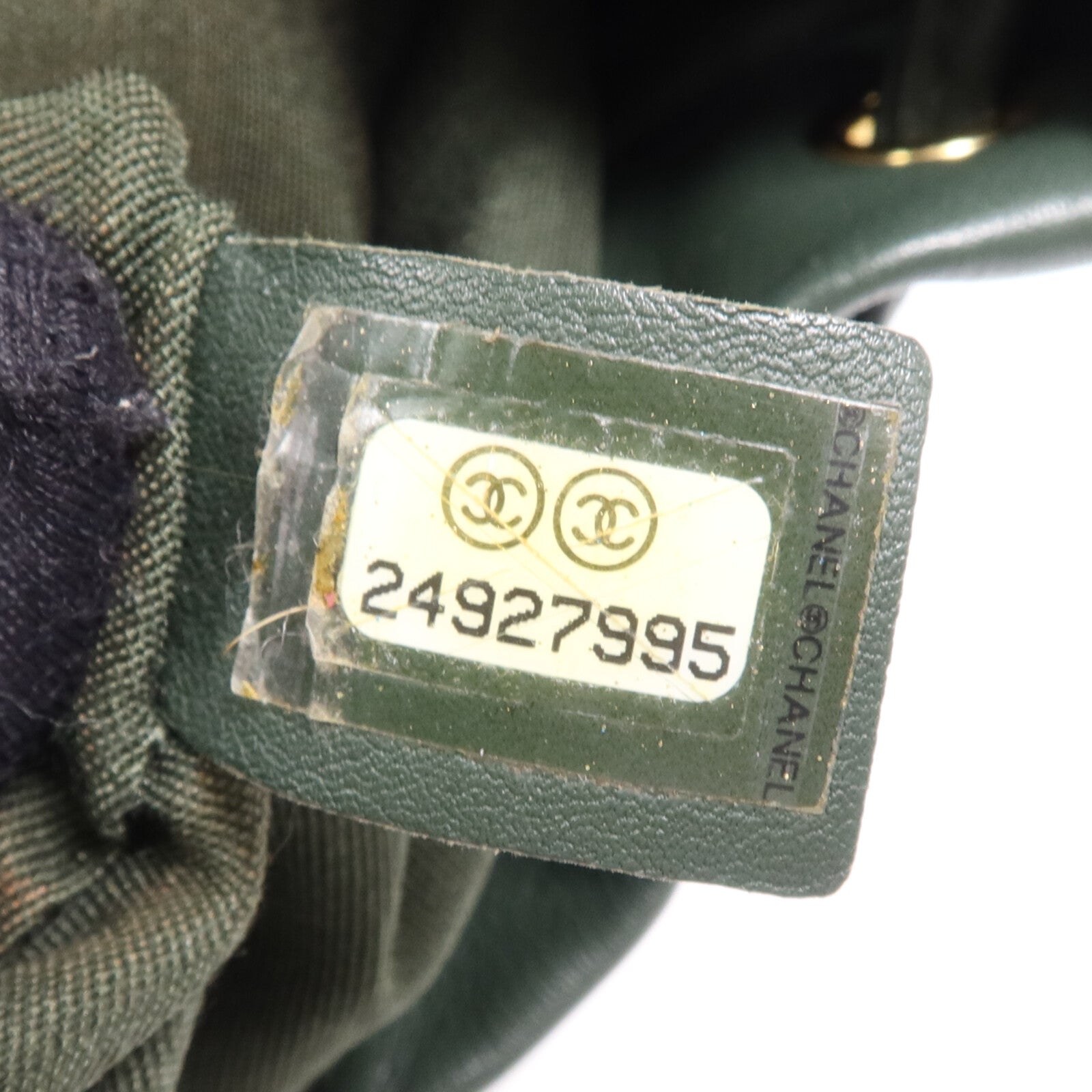 CHANEL 羊皮皮革Backpack金扣鏈帶背包