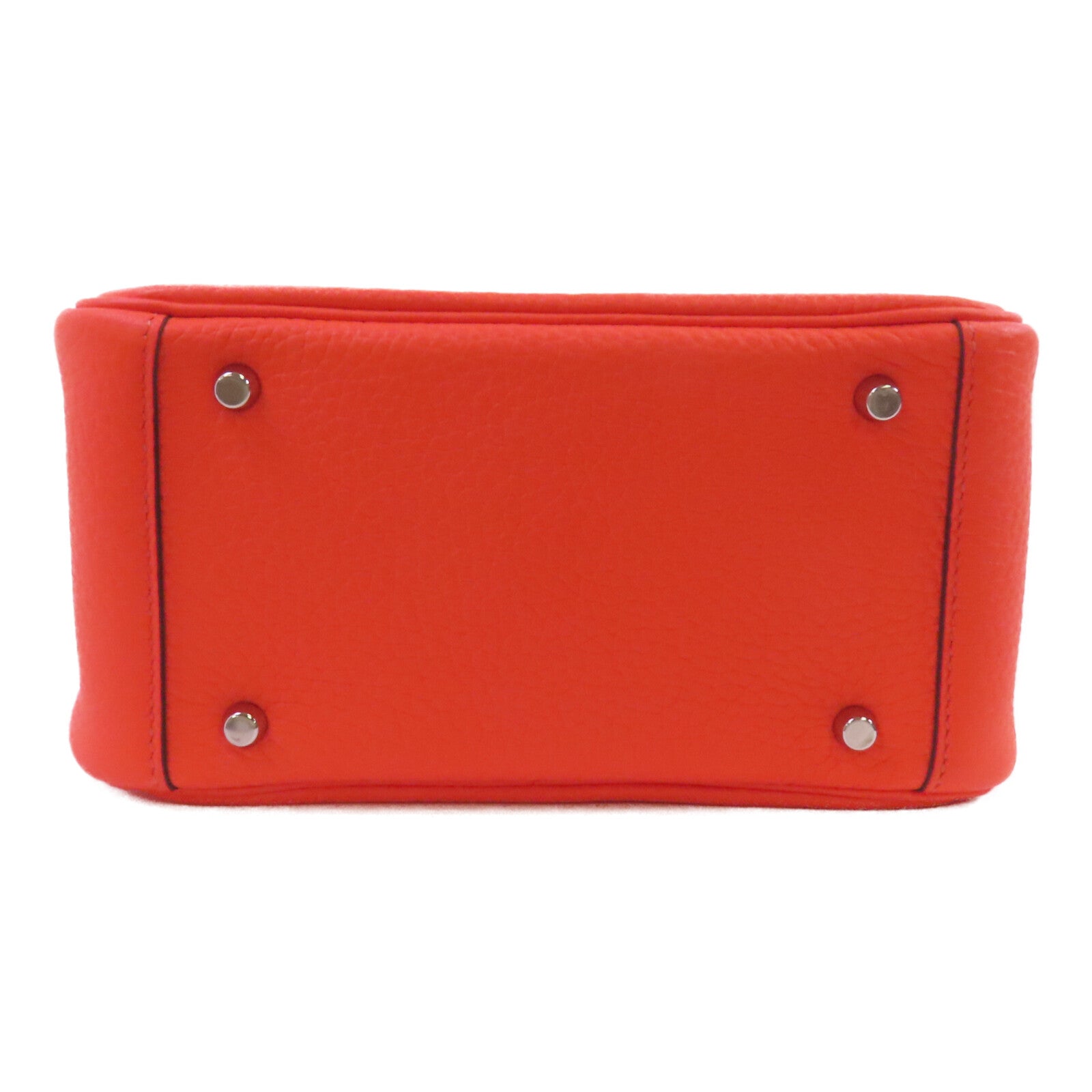 HERMES Clemence皮革Mini Lindy銀扣肩背袋