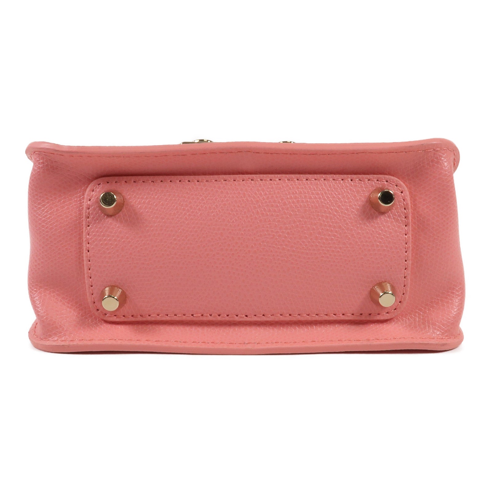 Furla 牛皮皮革Chain Shoulder金扣鏈帶肩背袋