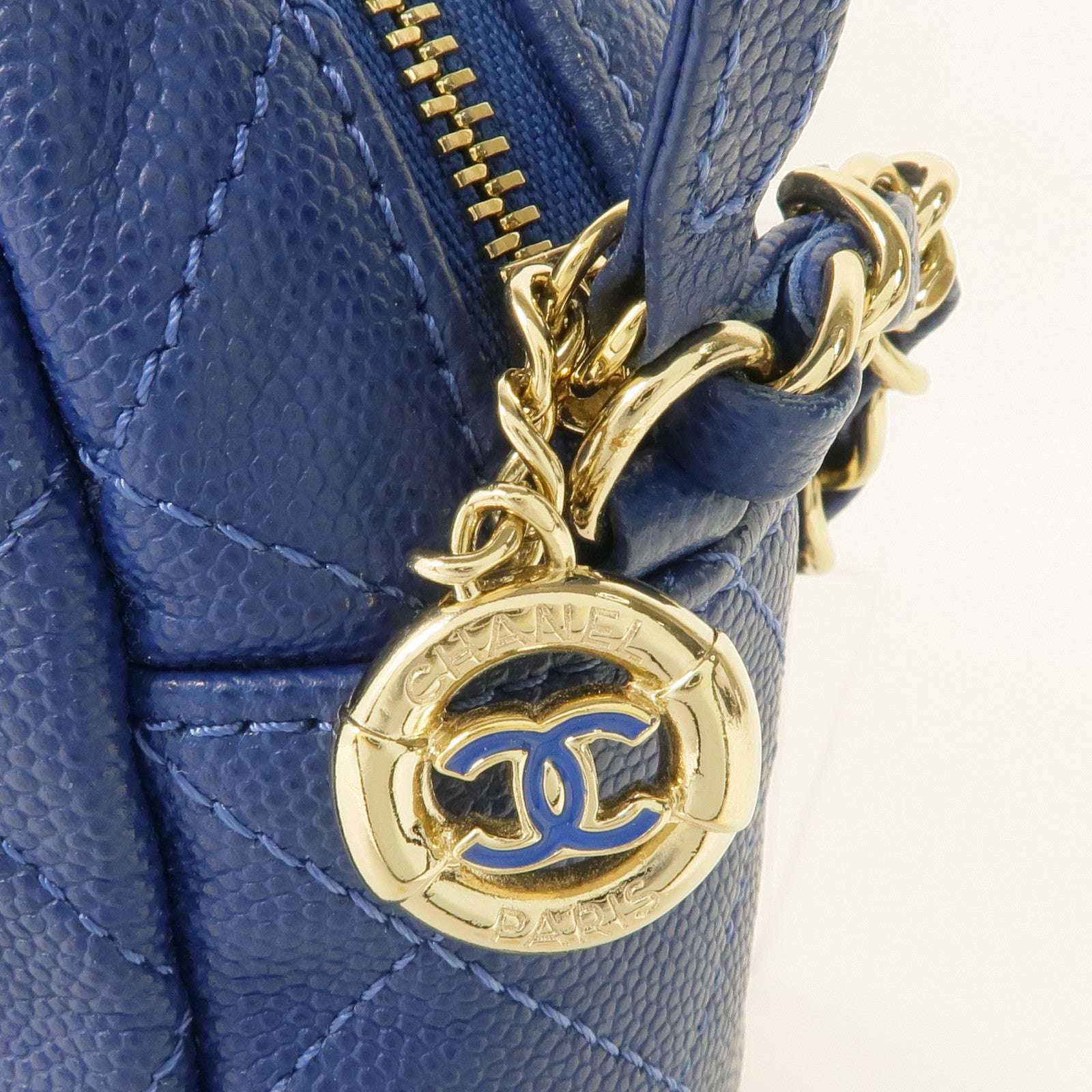 CHANEL 牛皮皮革Chain Shoulder Bag金扣鏈帶肩背袋