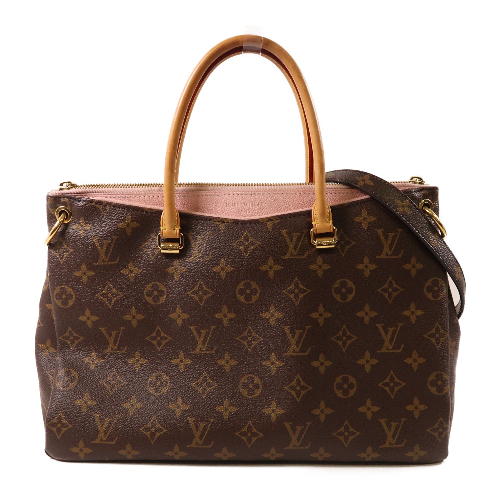 LOUIS VUITTON Monogram Pallas MM金扣手挽肩背兩用袋