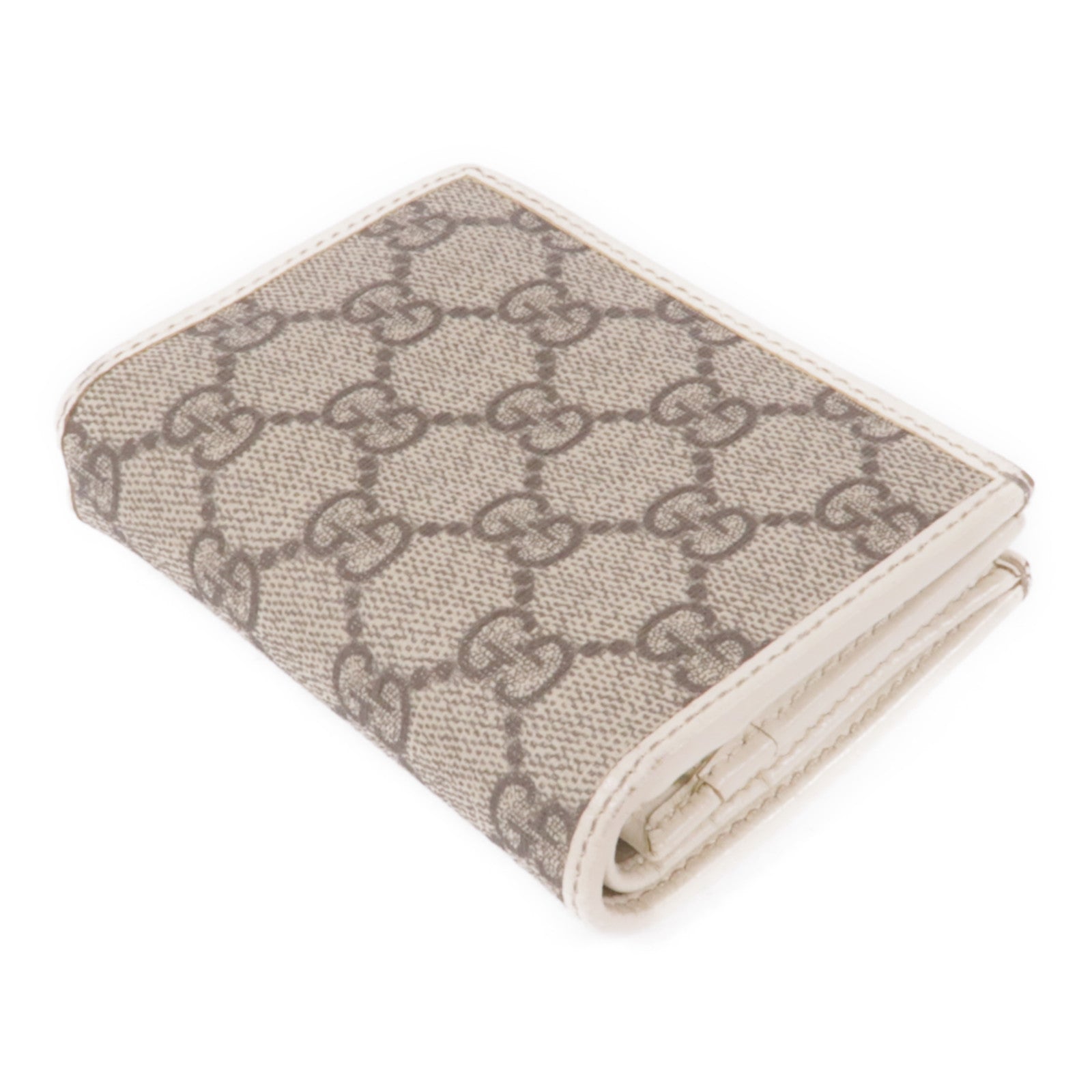 GUCCI 塗層帆布GG Supreme Wallet金扣錢包