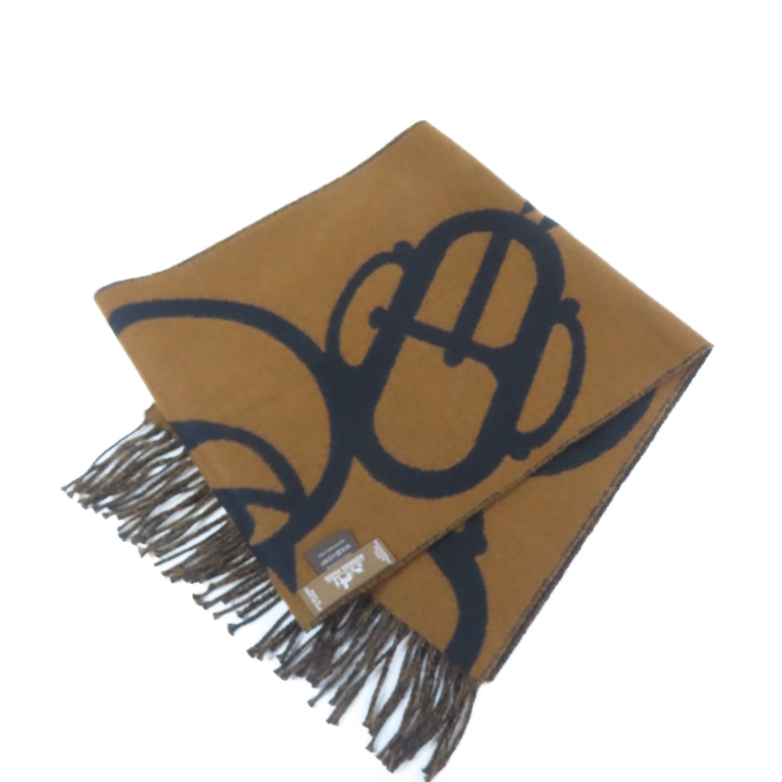 HERMES Cashmere Scarf圍巾啡色/黑色