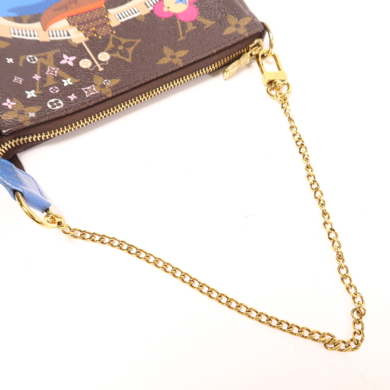 LOUIS VUITTON Monogram Mini Pochette Accessoires金扣手挽袋