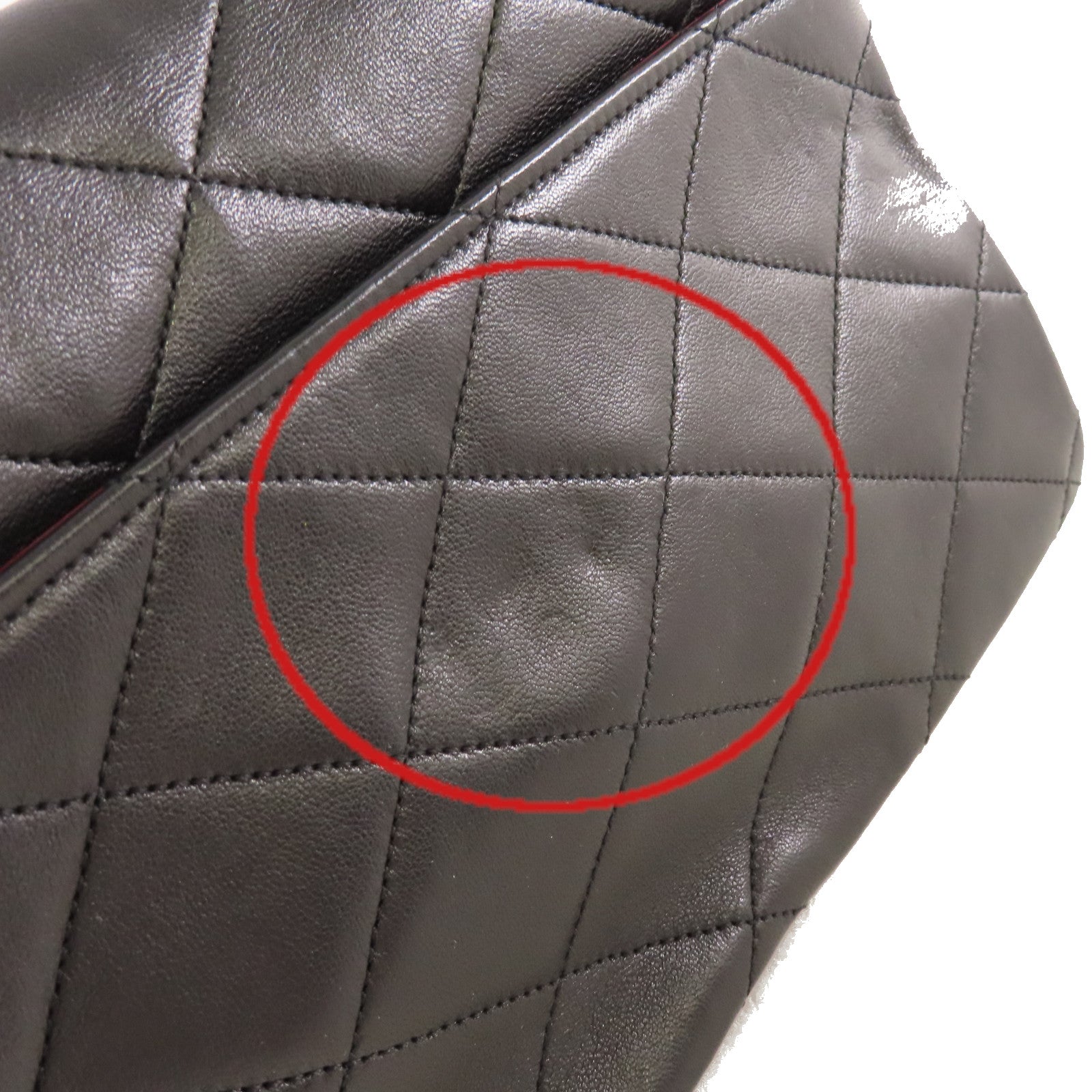 CHANEL 菱格羊皮皮革Vintage Chain Shoulder Bag金扣鏈帶肩背袋黑色