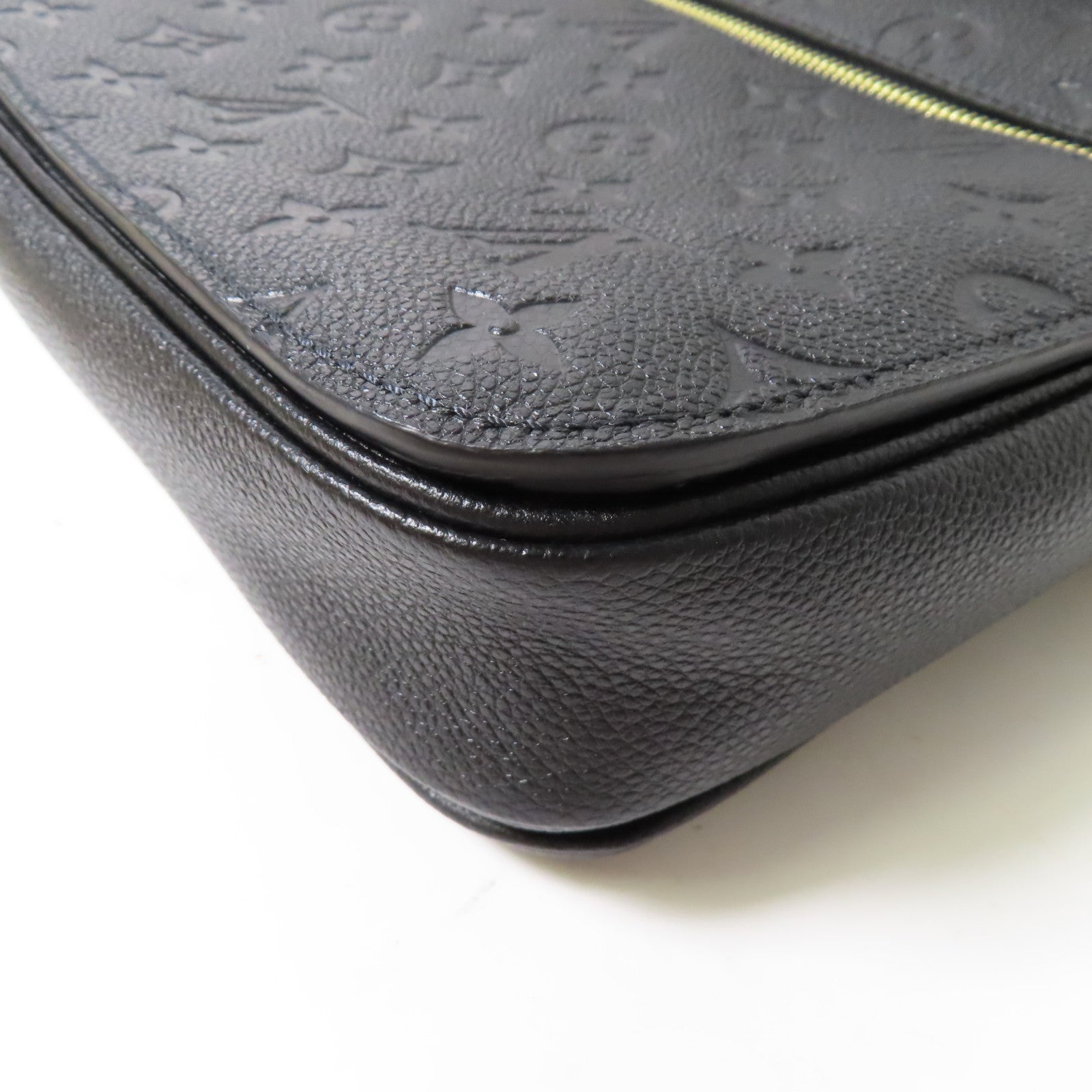 LOUIS VUITTON Monogram Emprenite Pochette Metis金扣手挽肩背兩用袋黑色