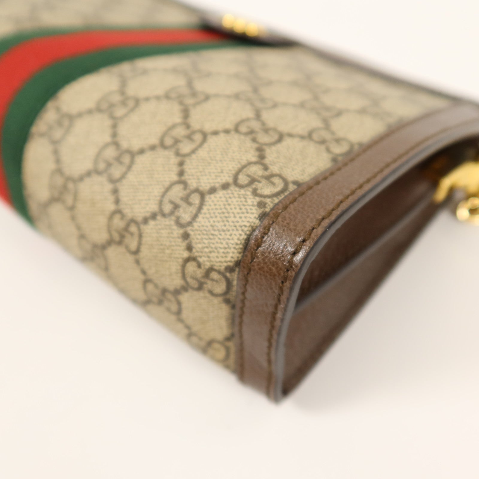 GUCCI 塗層帆布Ophidia GG鏈帶肩背袋