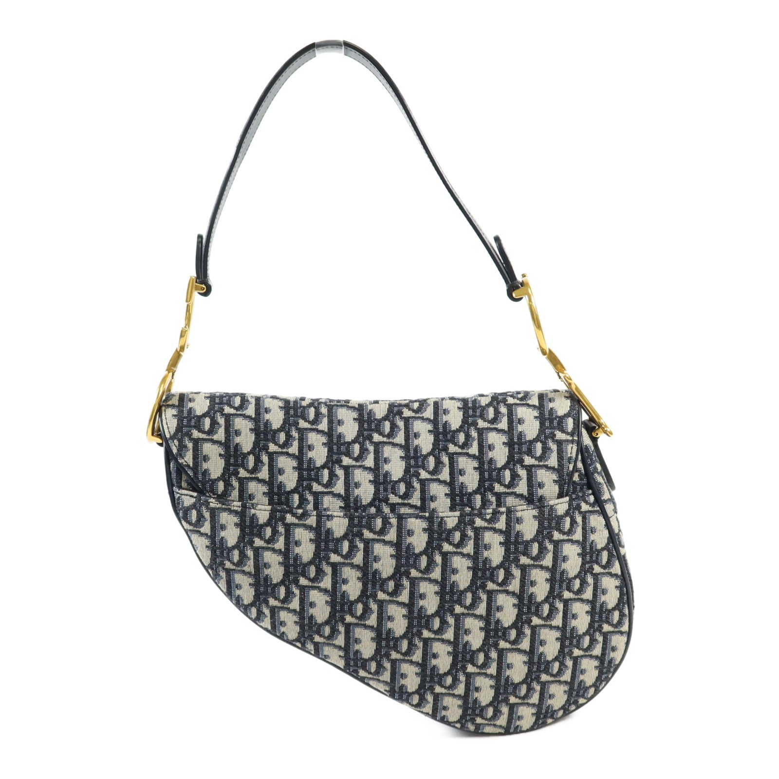 Dior 帆布Saddle金扣手挽肩背兩用袋