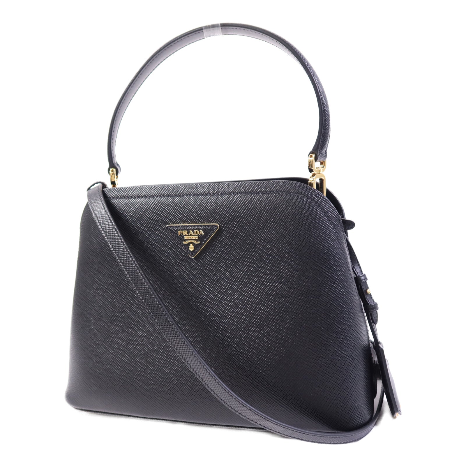 PRADA 【激減優惠】牛皮皮革2 Way Shoulder Bag金扣肩背袋