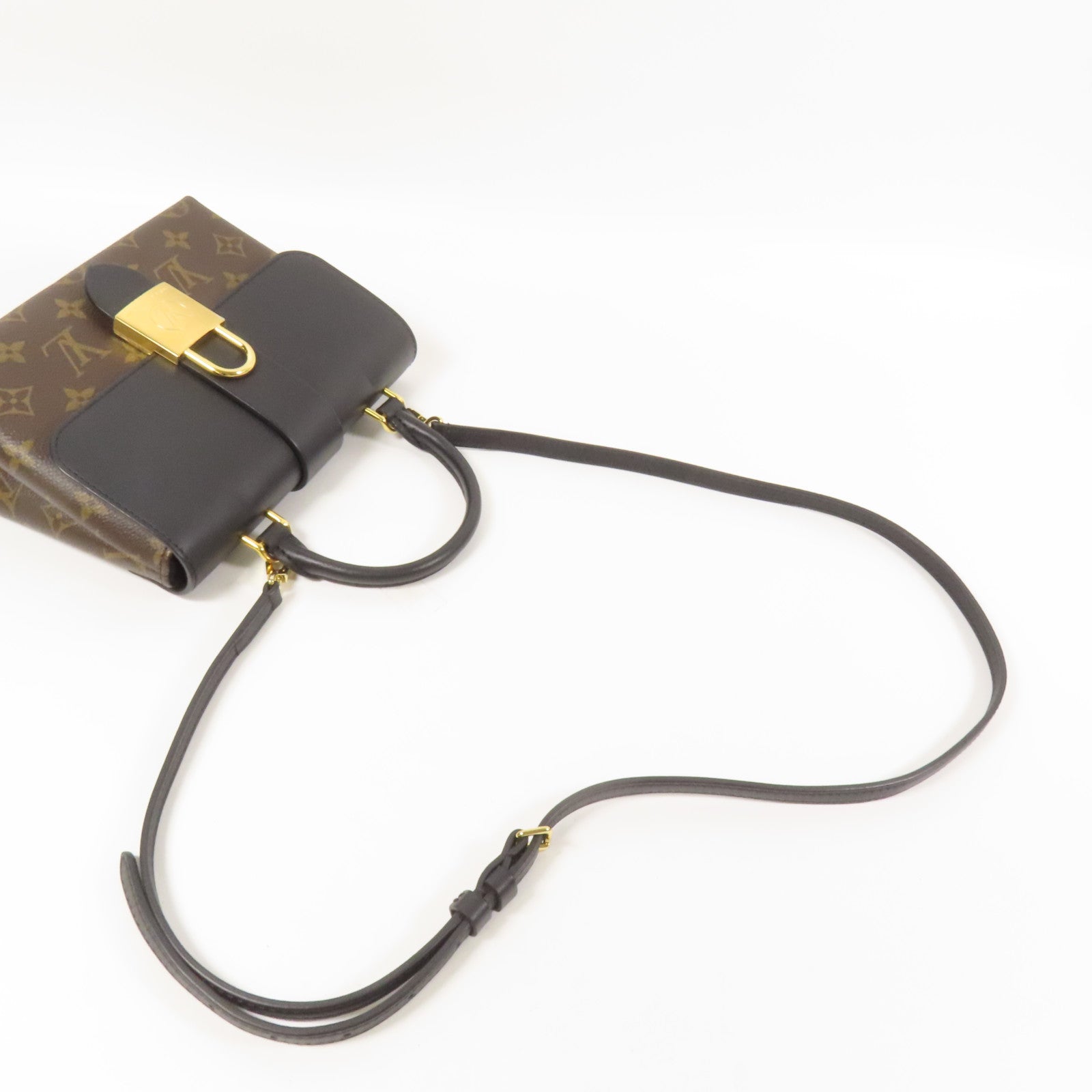 LOUIS VUITTON Monogram Locky BB金扣手挽肩背兩用袋