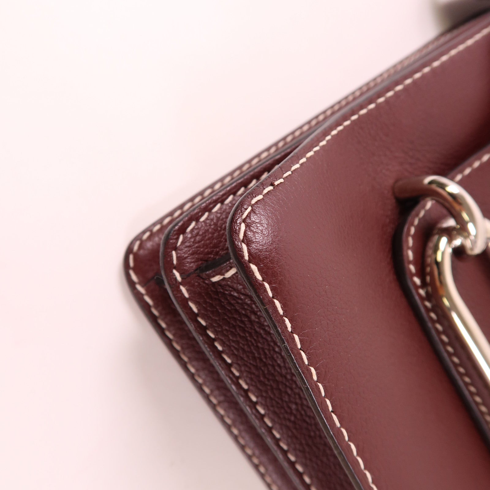 HERMES Evercolor皮革Roulis 23銀扣肩背袋Bordeaux
