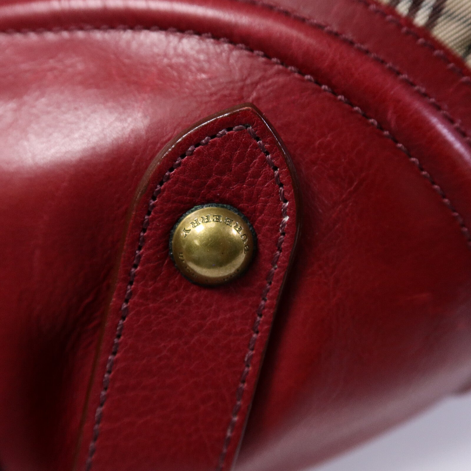 BURBERRY 帆布/皮革Shoulder Bag肩背袋