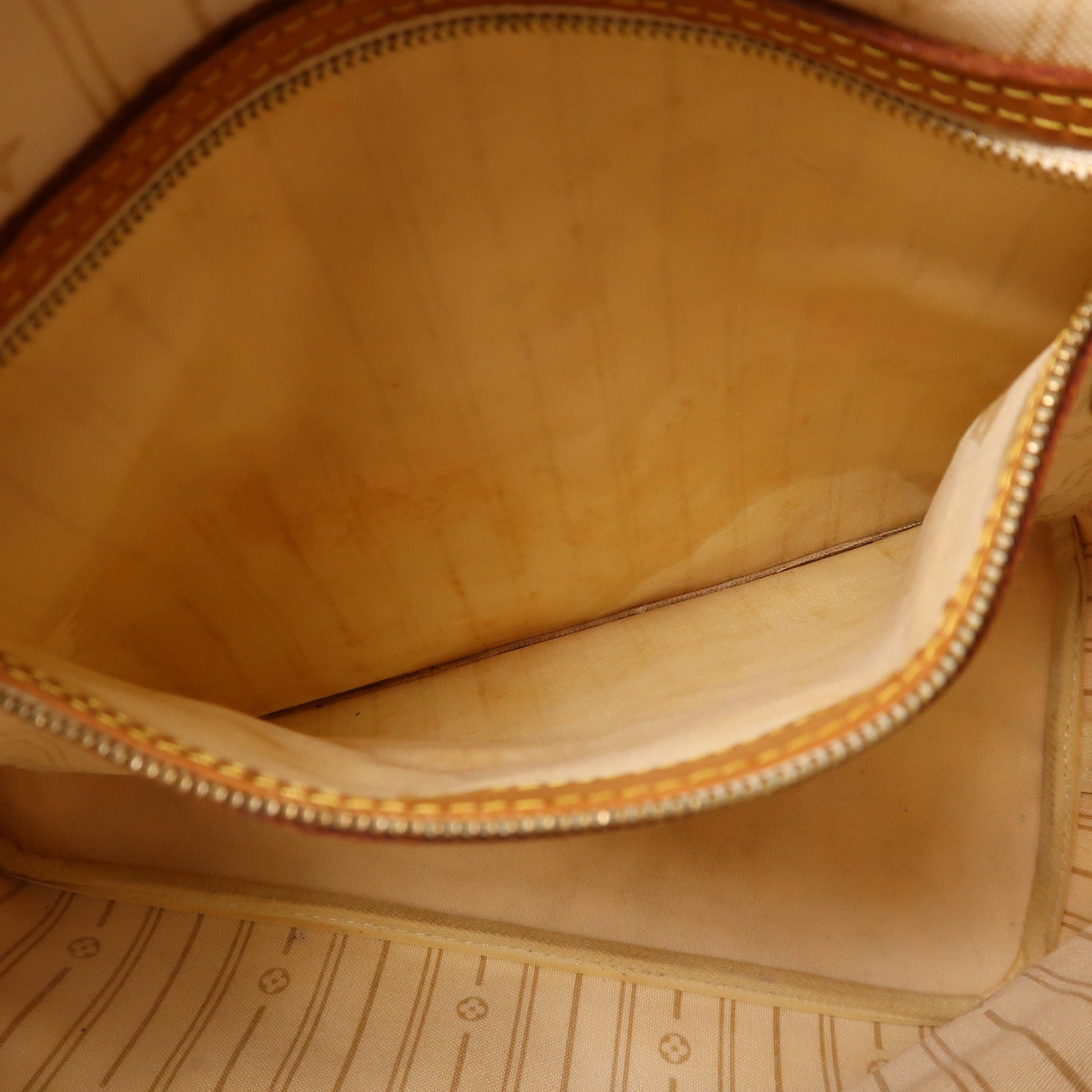 LOUIS VUITTON Damier Azur Neverfull MM金扣肩背袋