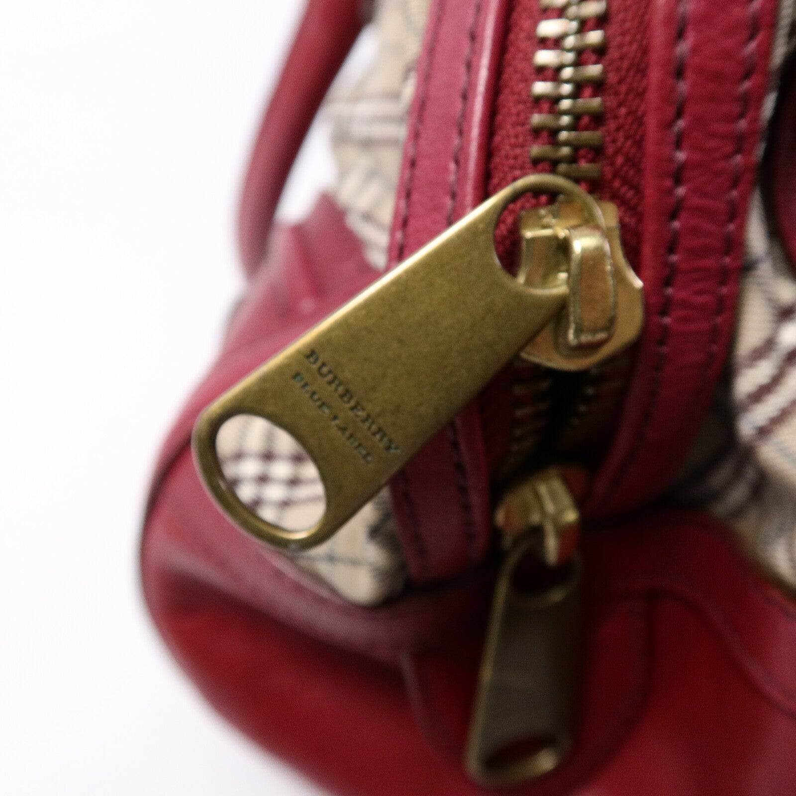 BURBERRY 帆布/皮革Shoulder Bag肩背袋
